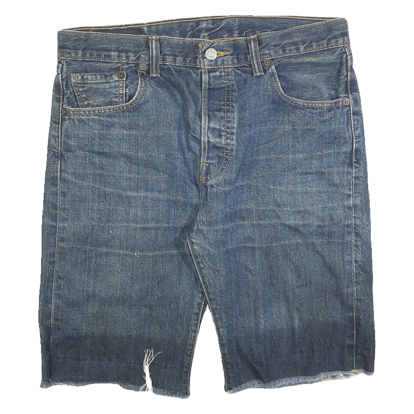 LEVI'S Mens Denim Blue Casual Shorts M W30 Classic Straight Cut 501 Refurbished - N/A refurbished available on Cerqular