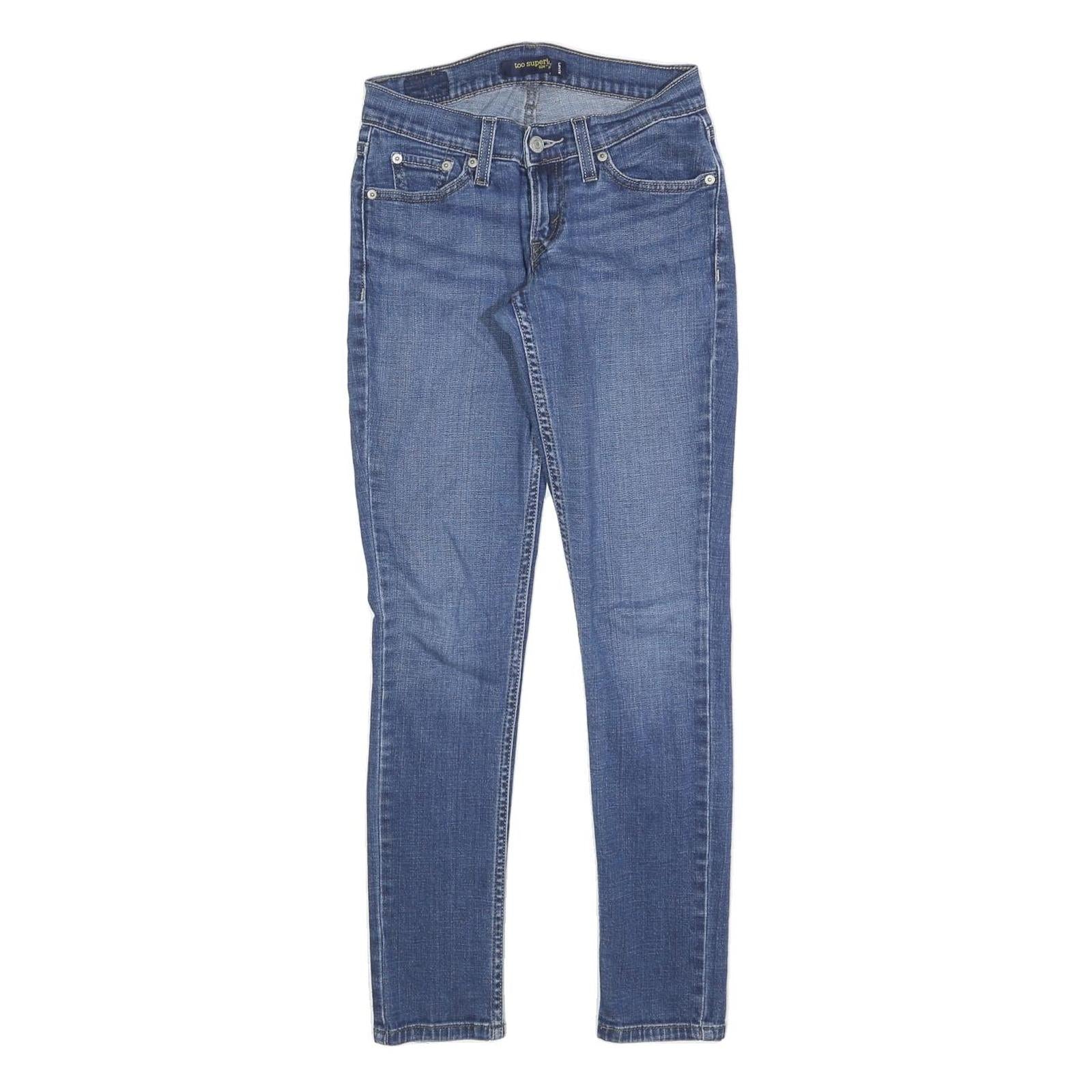 LEVI'S 524 Womens Blue Slim Skinny Denim Medium Wash Jeans W26 L30 Stretch Refurbished - N/A refurbished available on Cerqular