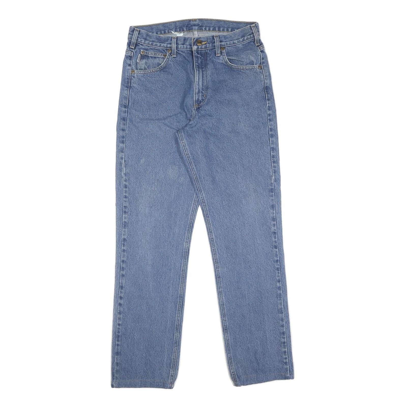 CARHARTT Womens Regular Fit Blue Denim Jeans W32 L32 Classic Zip Pockets Refurbished - N/A refurbished available on Cerqular
