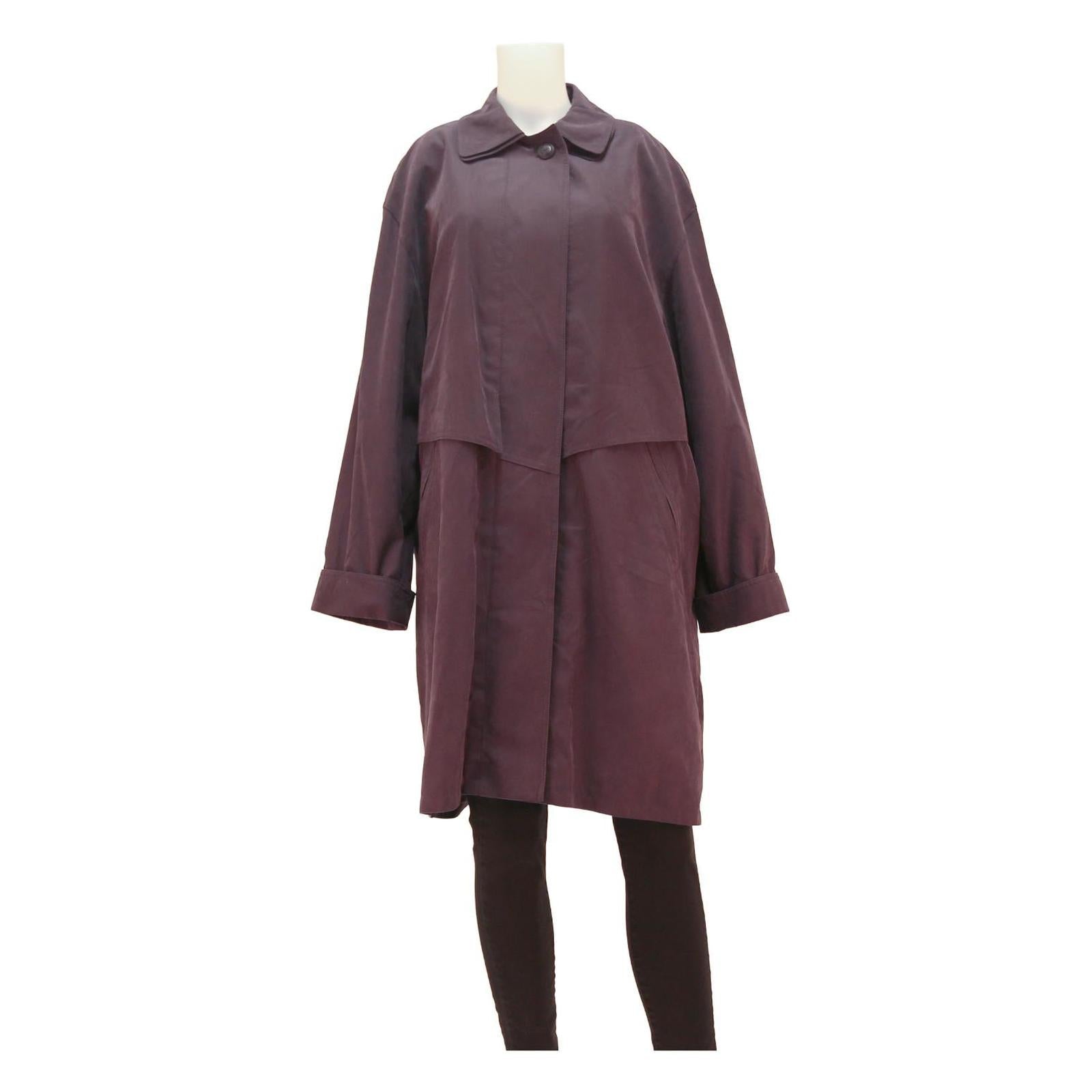 SPORTS& CLASSICS Womens Burgundy Cotton Blend Jacket UK 14 Button Closure Refurbished - N/A refurbished available on Cerqular