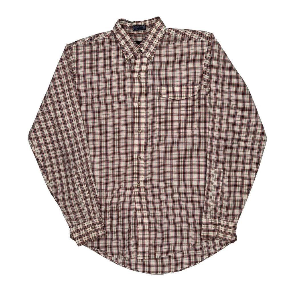 Gant Checked Shirt - Medium Brown Cotton Refurbished - Thrifted (note: this is a term often used to describe second- refurbished available on Cerqular