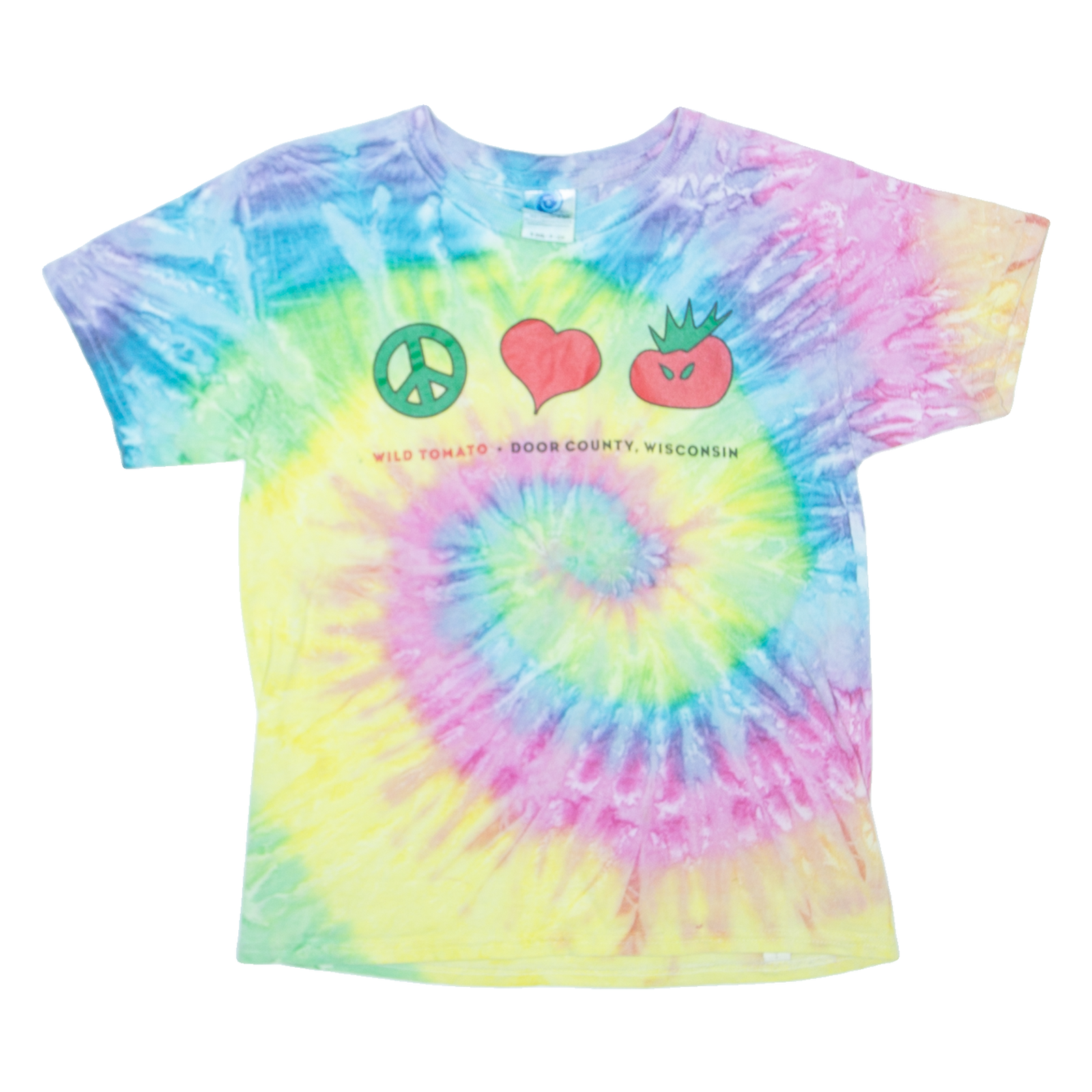 COLORTONE Wisconsin Womens Tie Dye T-Shirt Yellow USA S Refurbished - N/A refurbished available on Cerqular