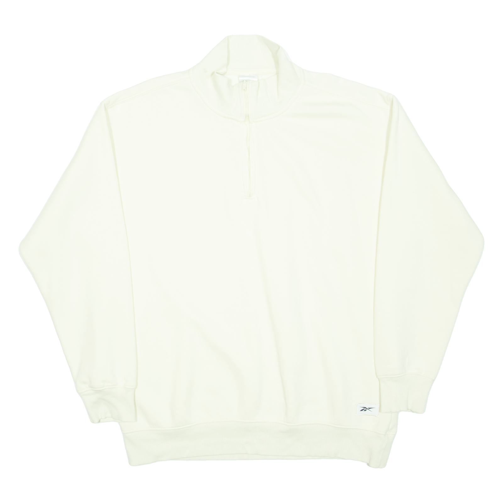 REEBOK Womens Sweatshirt Cream 1/4 Zip M Refurbished - N/A refurbished available on Cerqular