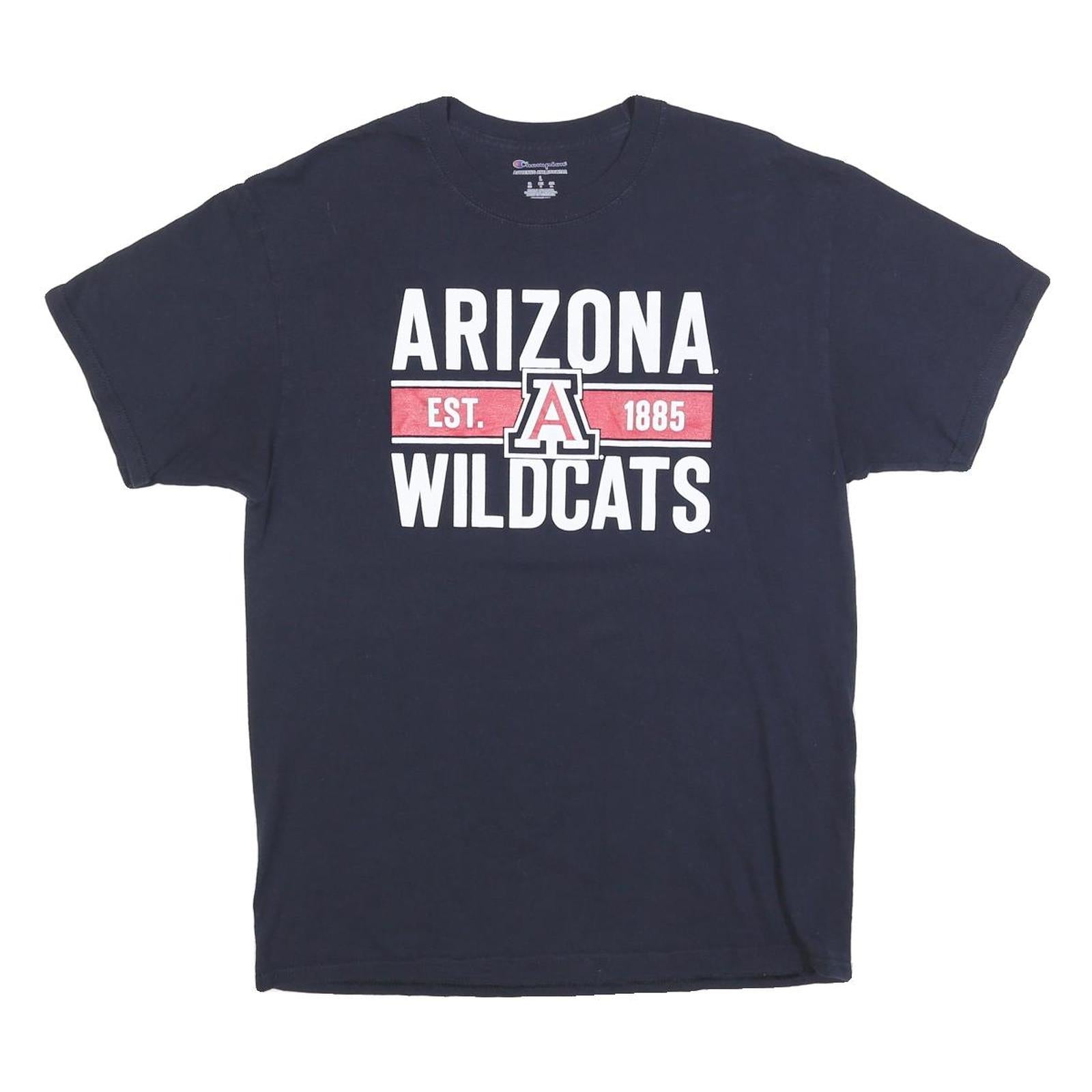CHAMPION Mens Navy Blue Arizona Wildcats Graphic T-Shirt L Short Sleeve Crew Refurbished - N/A refurbished available on Cerqular