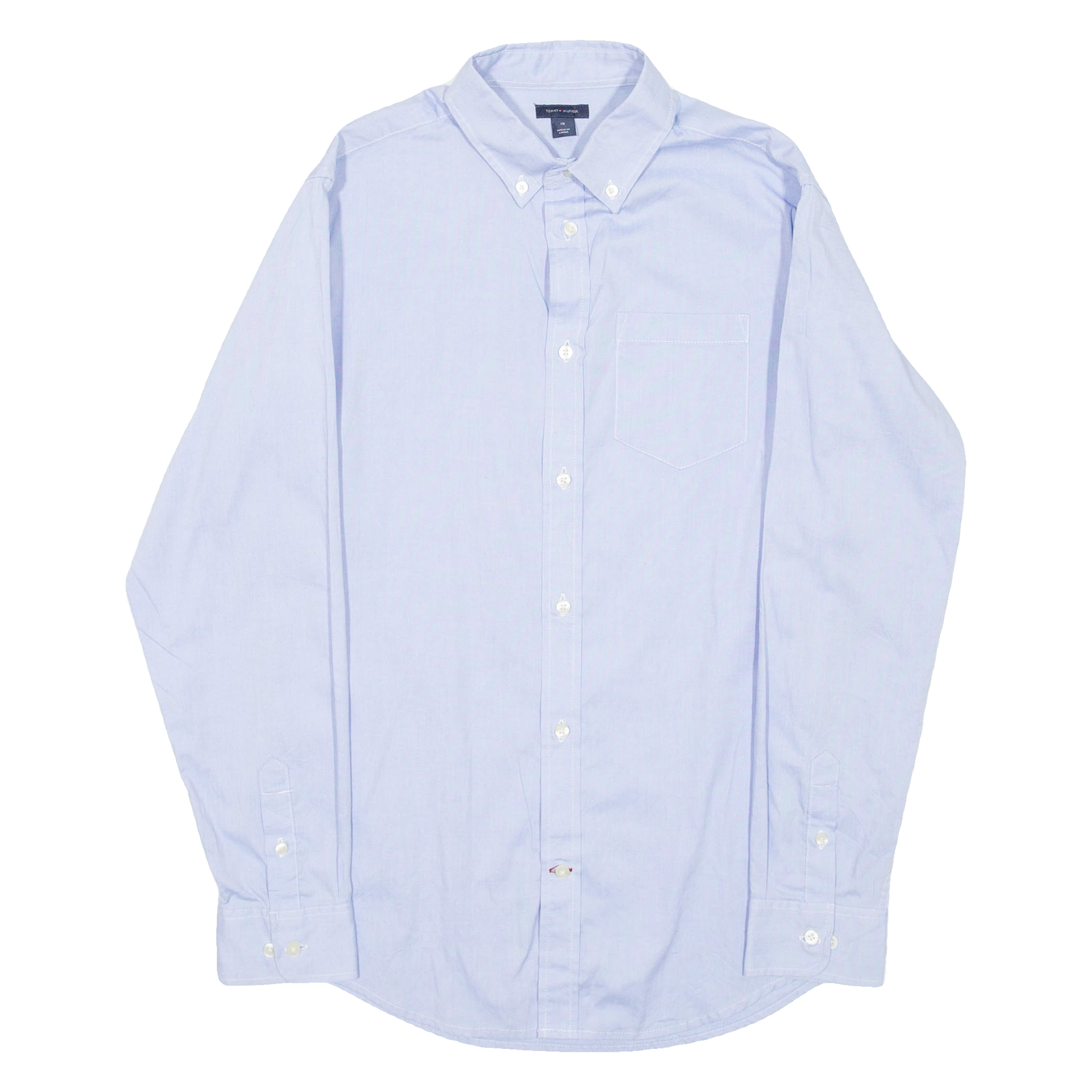 TOMMY HILFIGER Mens Plain Shirt Blue Long Sleeve S Refurbished - N/A refurbished available on Cerqular