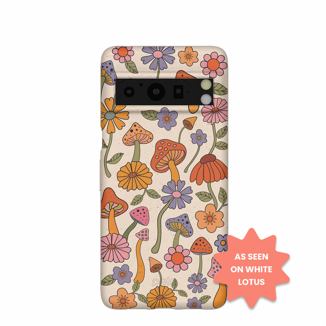 Seashell Shrooms and Blooms Google Pixel 8 Pro Case Refurbished - Pela Case refurbished available on Cerqular