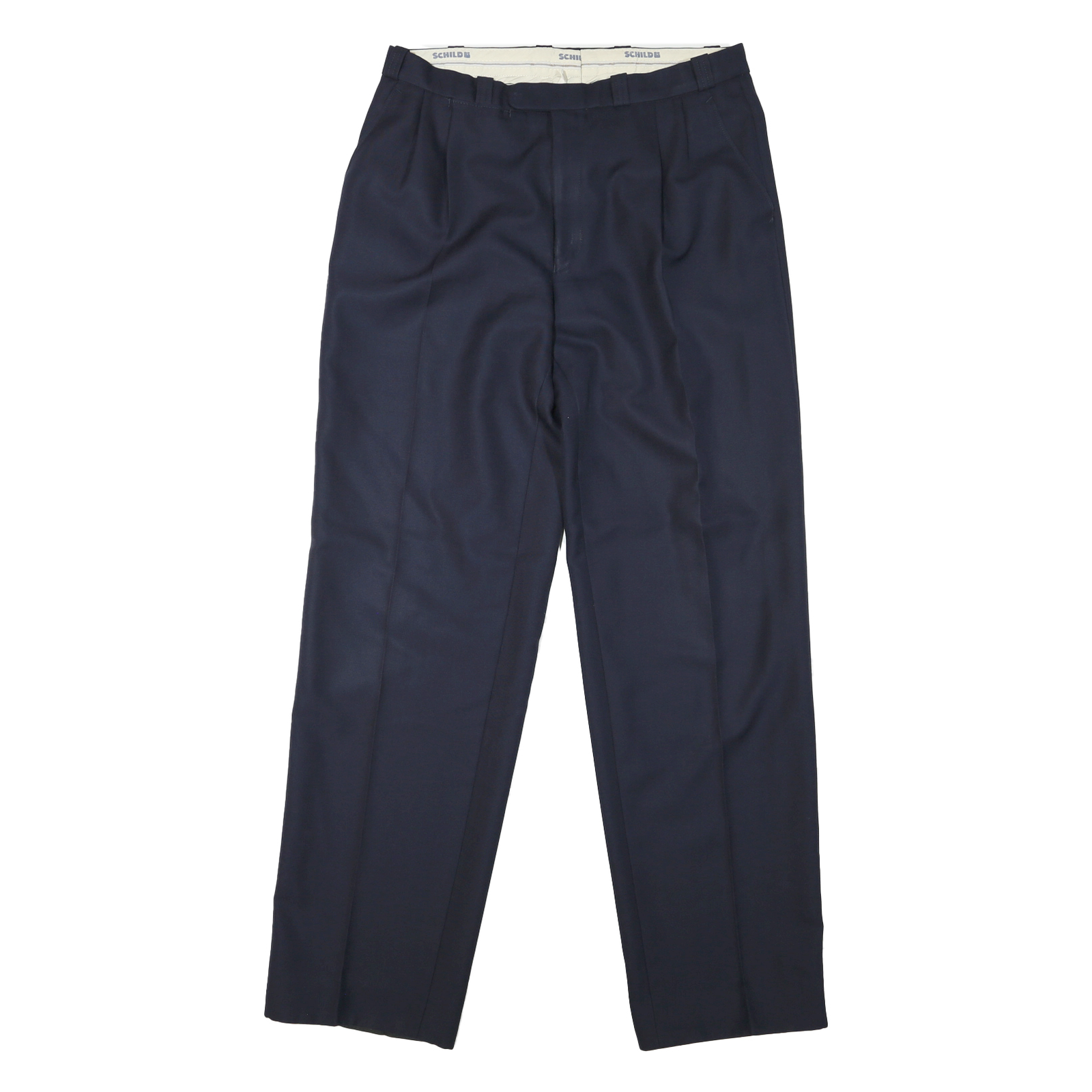 Mens Navy Regular Fit Polyester Shirt Button Closure Trousers W30 L32 Formal Refurbished - N/A refurbished available on Cerqular