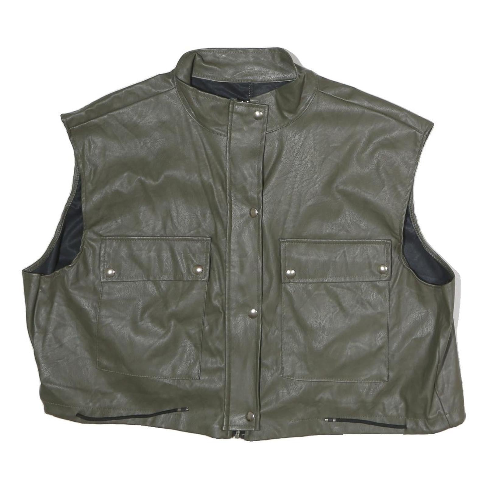 Buy Womens Green Button Closure Sleeveless Polyester Jacket L Plain Stylish Refurbished - $37.69 Womens Green Button Closure Sleeveless Polyester Jacket L Plain Stylish Refurbished - N/A refurbished available on Cerqular
