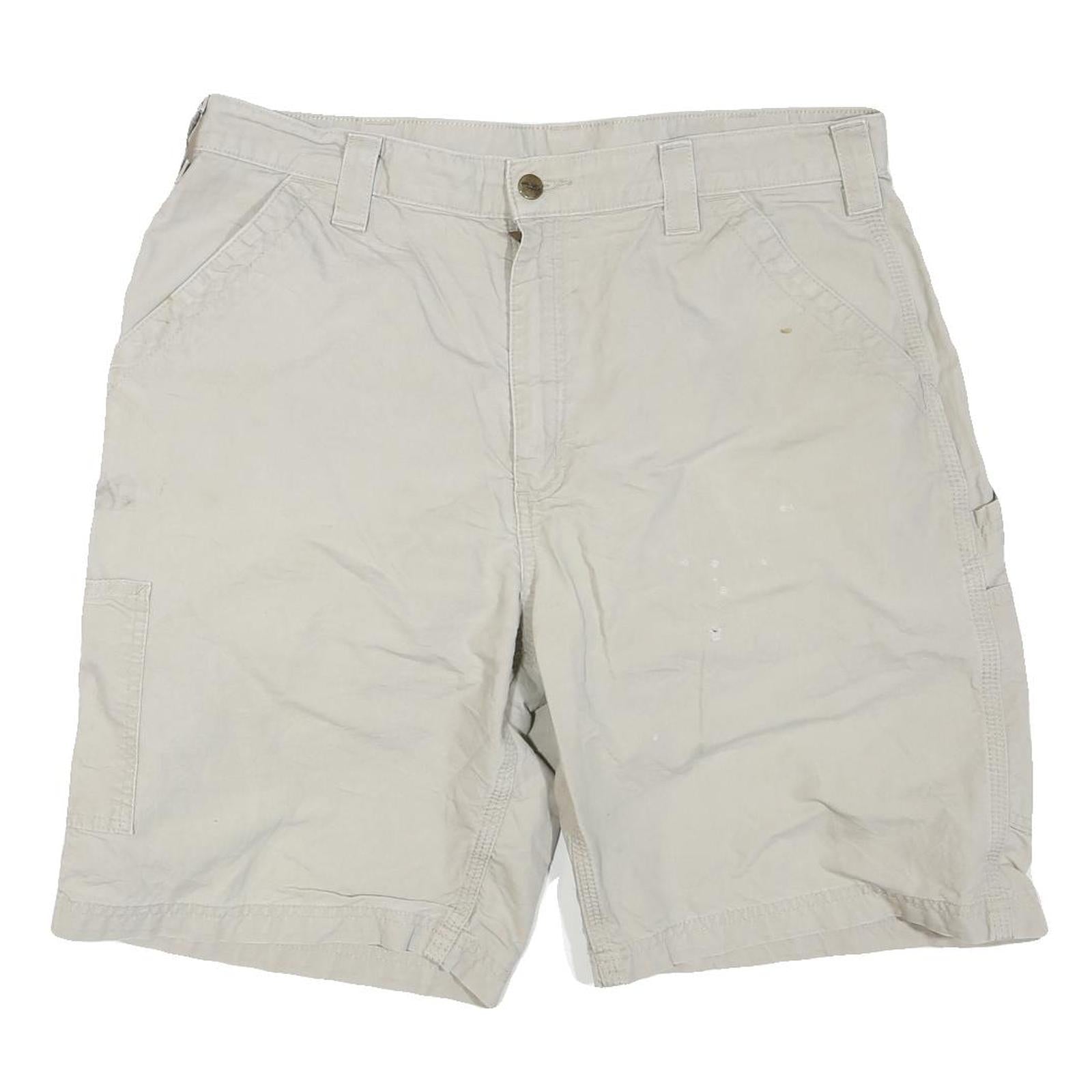 CARHARTT Mens Shorts Beige Casual Cotton Blend L W36 Workwear Durable Comfort Refurbished - N/A refurbished available on Cerqular
