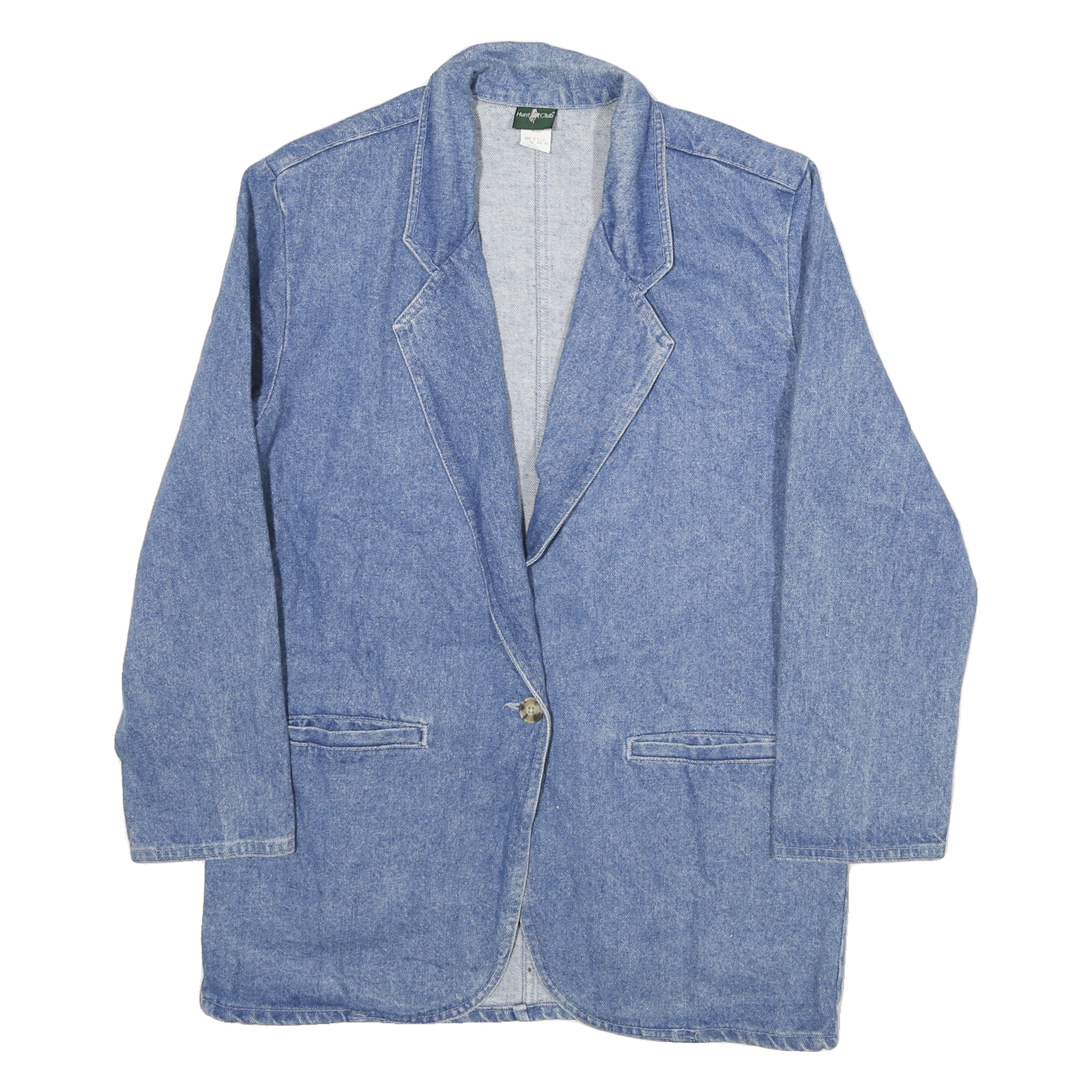 HUNT CLUB Womens Blue Denim Jacket M Cotton Button Classic Chic Refurbished - N/A refurbished available on Cerqular