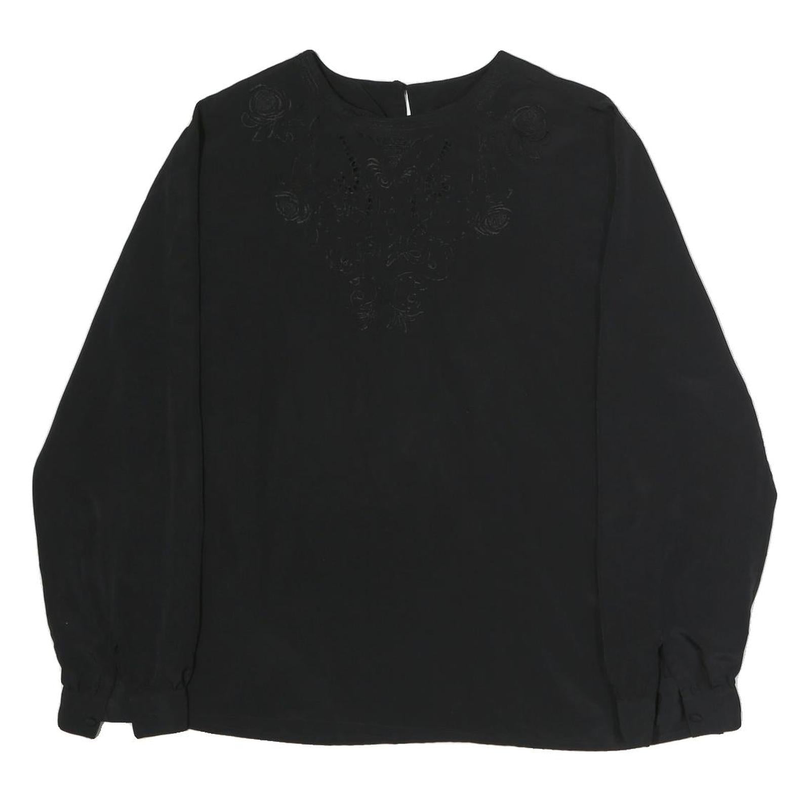 Buy LAURA SCOTT Womens Black Embroidered Blouse Long Sleeve Round Neck L Elegant Top Refurbished - $18.19 LAURA SCOTT Womens Black Embroidered Blouse Long Sleeve Round Neck L Elegant Top Refurbished - N/A refurbished available on Cerqular