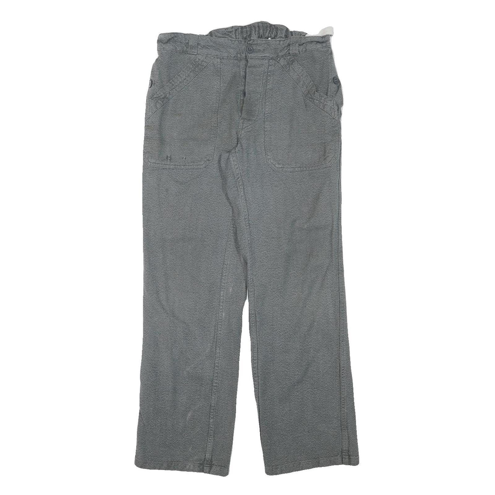 MARSUM Mens Cotton Blend Grey Regular Fit Straight Leg Trousers W33 L30 Casual Refurbished - N/A refurbished available on Cerqular