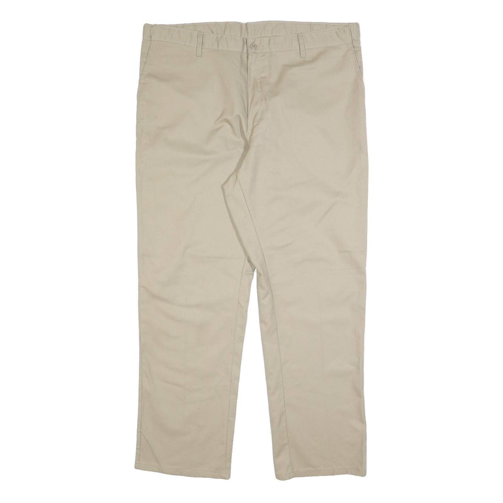 DICKIES Mens Cotton Blend Beige Regular Straight Trousers W40 L32 Workwear Refurbished - N/A refurbished available on Cerqular