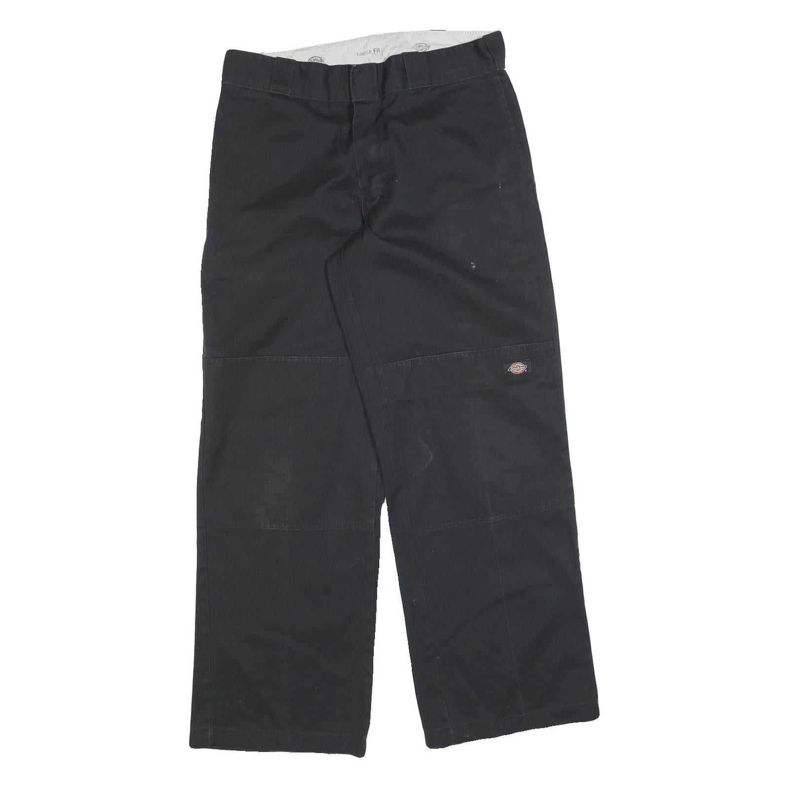 DICKIES Mens Cotton Blend Black Regular Fit Straight Leg Trousers W30 L30 Refurbished - N/A refurbished available on Cerqular