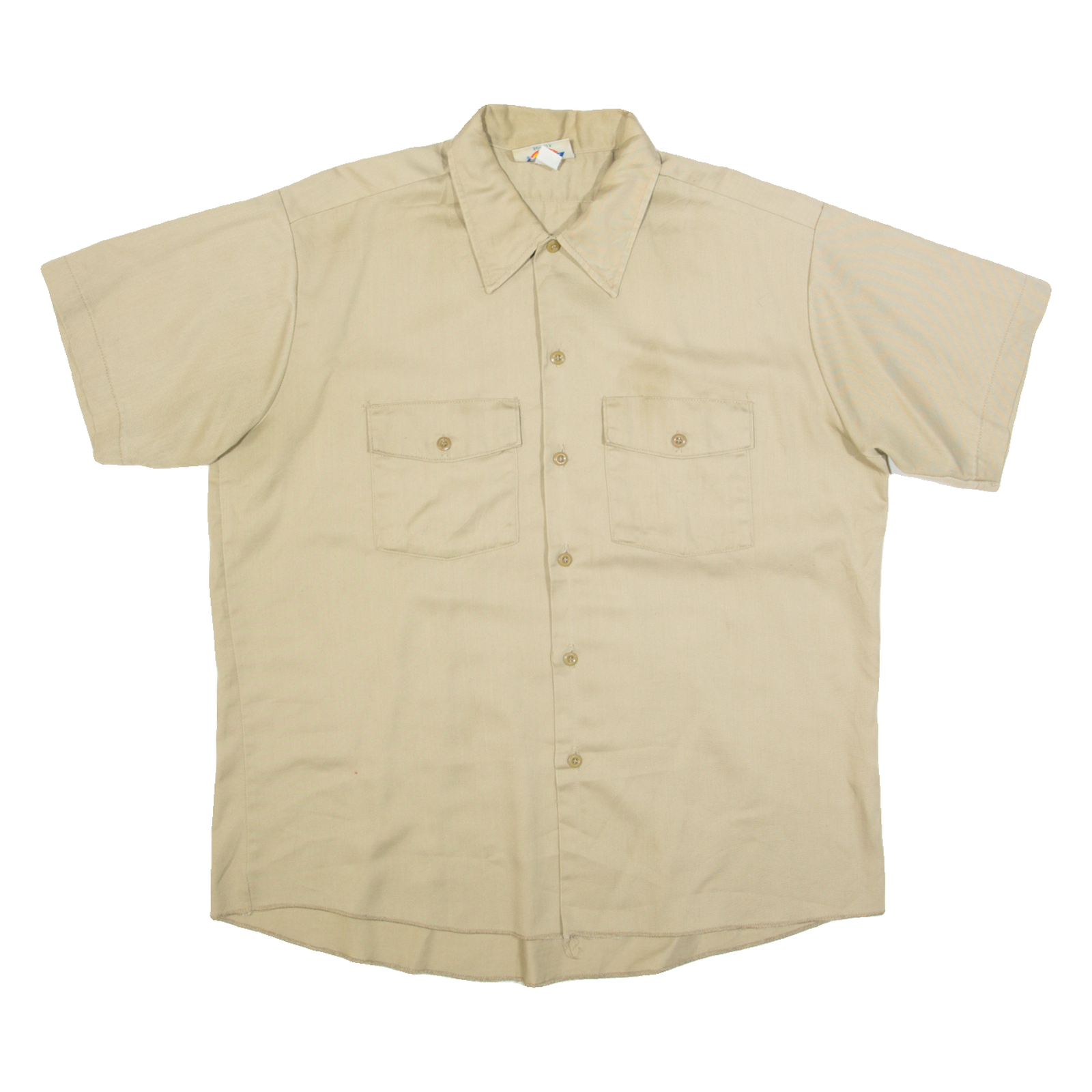 DICKIES Mens Worker Shirt Beige XL Refurbished - N/A refurbished available on Cerqular