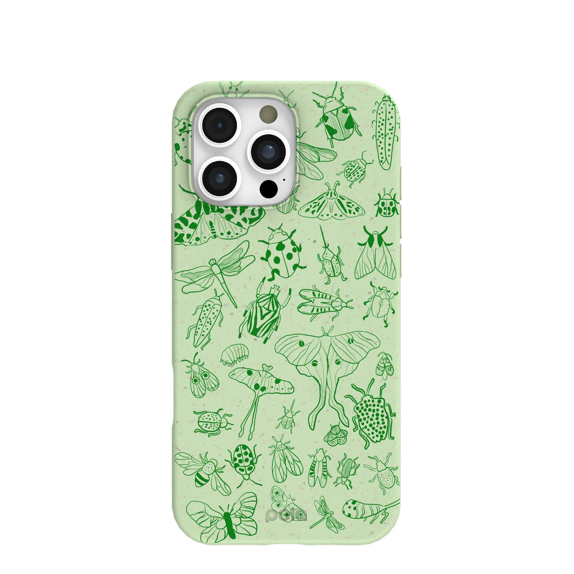 Sage Green Linear Entomology iPhone 16 Pro Max Case Refurbished - Pela Case refurbished available on Cerqular