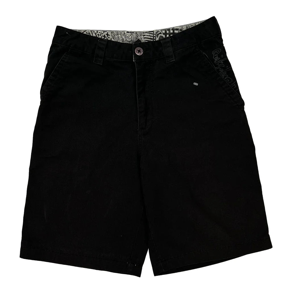 Quiksilver Shorts - 29W 10L Black Cotton Refurbished - Thrifted (note: this is a term often used to describe second- refurbished available on Cerqular