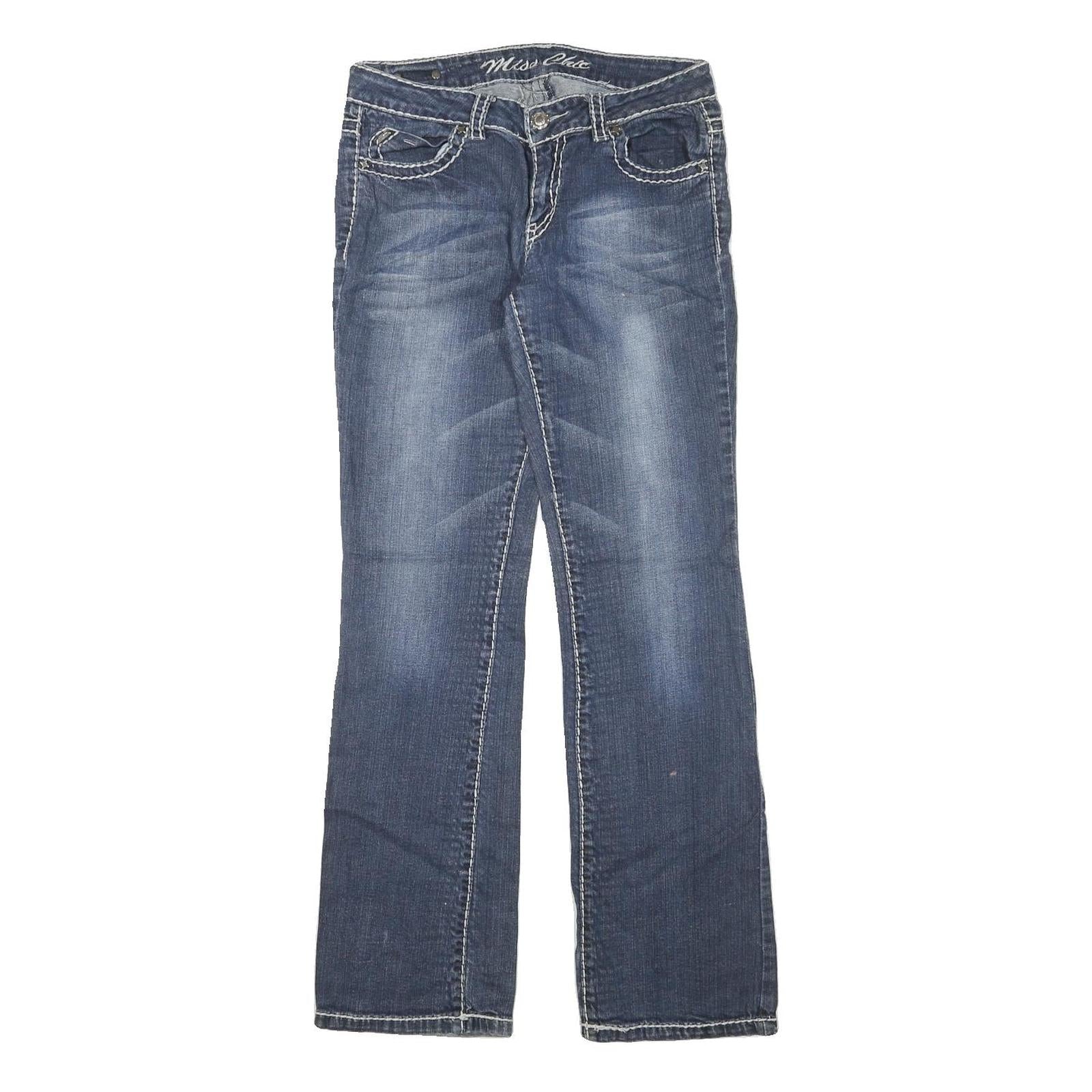 MISS CHIC Womens Regular Fit Blue Denim Jeans W30 L31 Zip Closure Classic Style Refurbished - N/A refurbished available on Cerqular