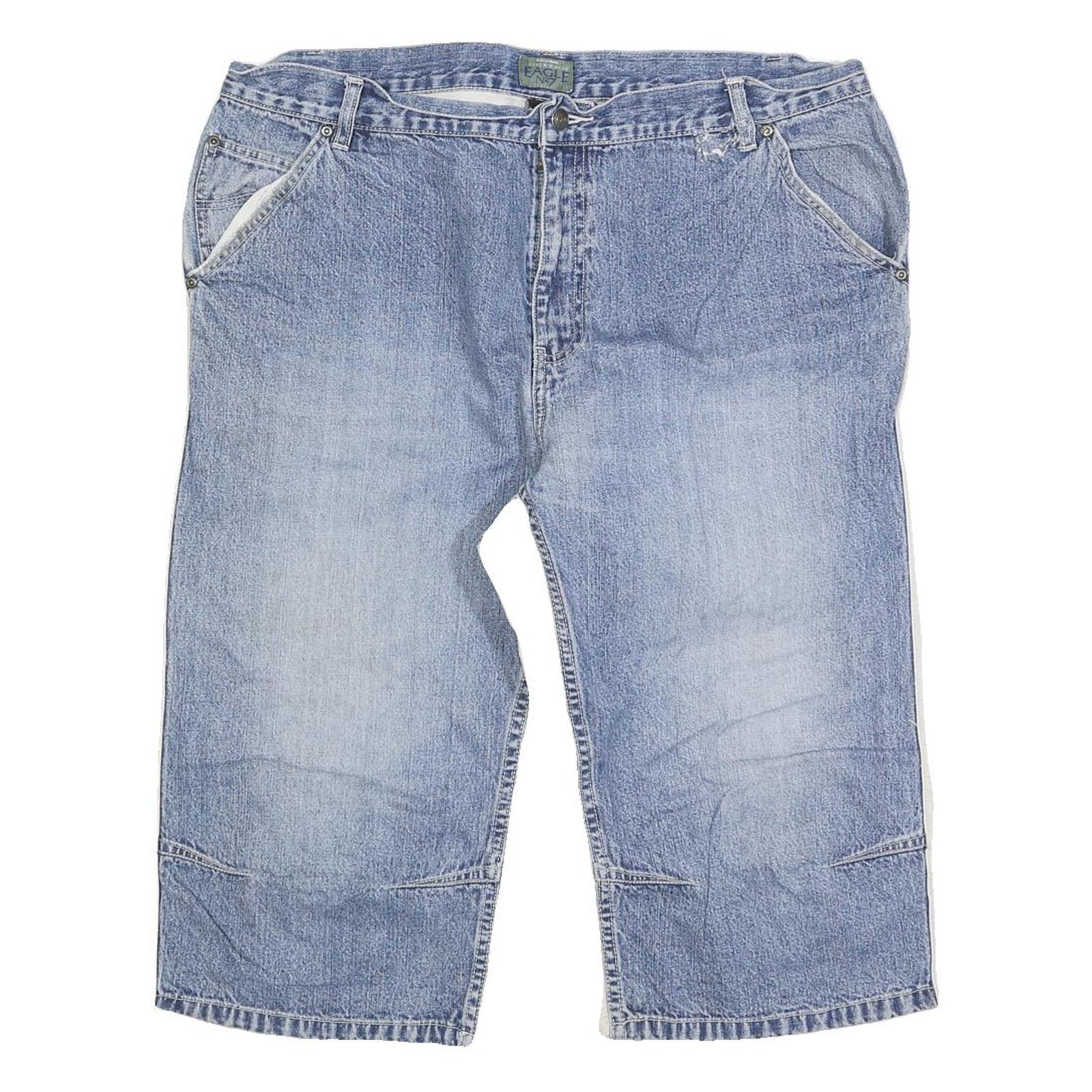 EAGLE Mens Denim Blue Casual Shorts XL W38 Cotton Blend Relaxed Fit Pockets Refurbished - N/A refurbished available on Cerqular