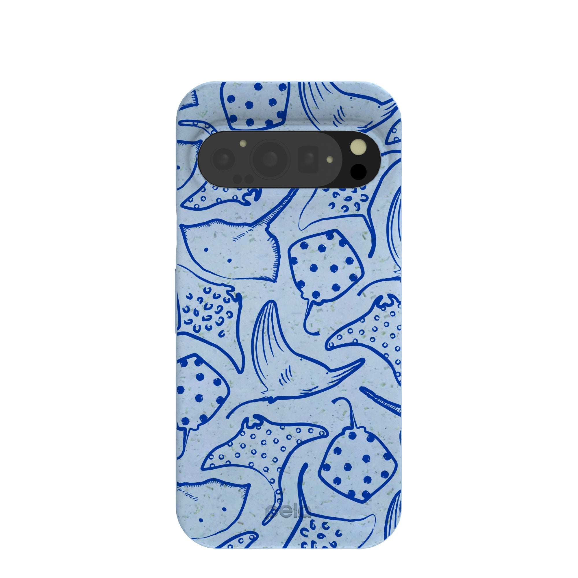 Powder Blue Stingray Fever Google Pixel 9/9 Pro Case Refurbished - Pela Case refurbished available on Cerqular