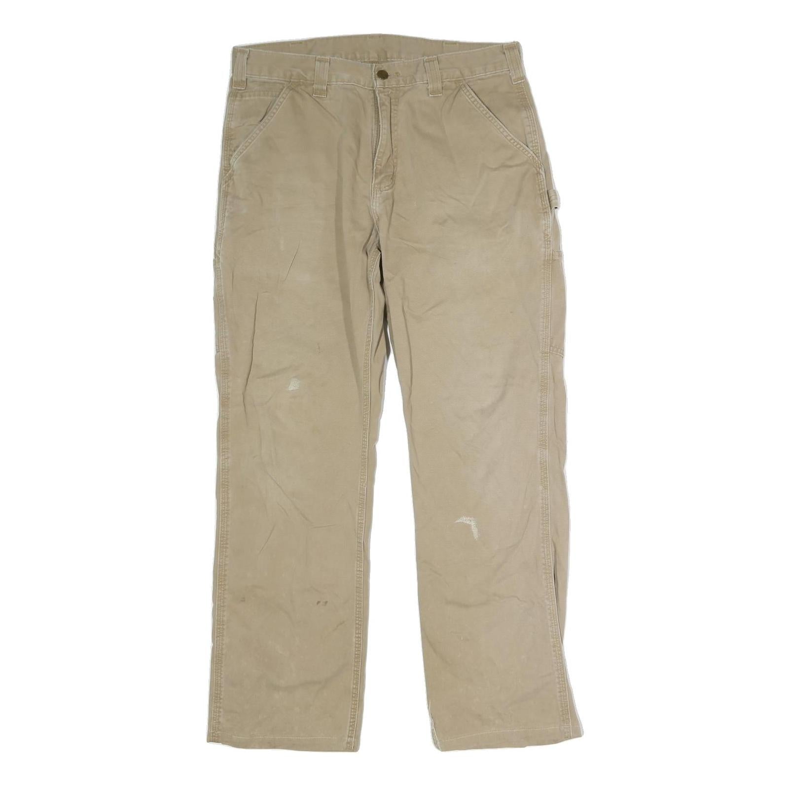 Buy CARHARTT Mens Cotton Blend Beige Regular Fit Straight Leg Trousers W34 L29 Refurbished - $40.29 CARHARTT Mens Cotton Blend Beige Regular Fit Straight Leg Trousers W34 L29 Refurbished - N/A refurbished available on Cerqular