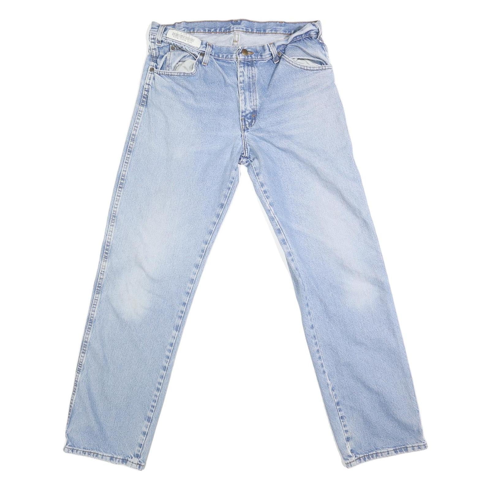 DICKIES Mens Jeans Blue Regular Straight Denim Light W32 L32 Zip Cotton Blend Refurbished - N/A refurbished available on Cerqular