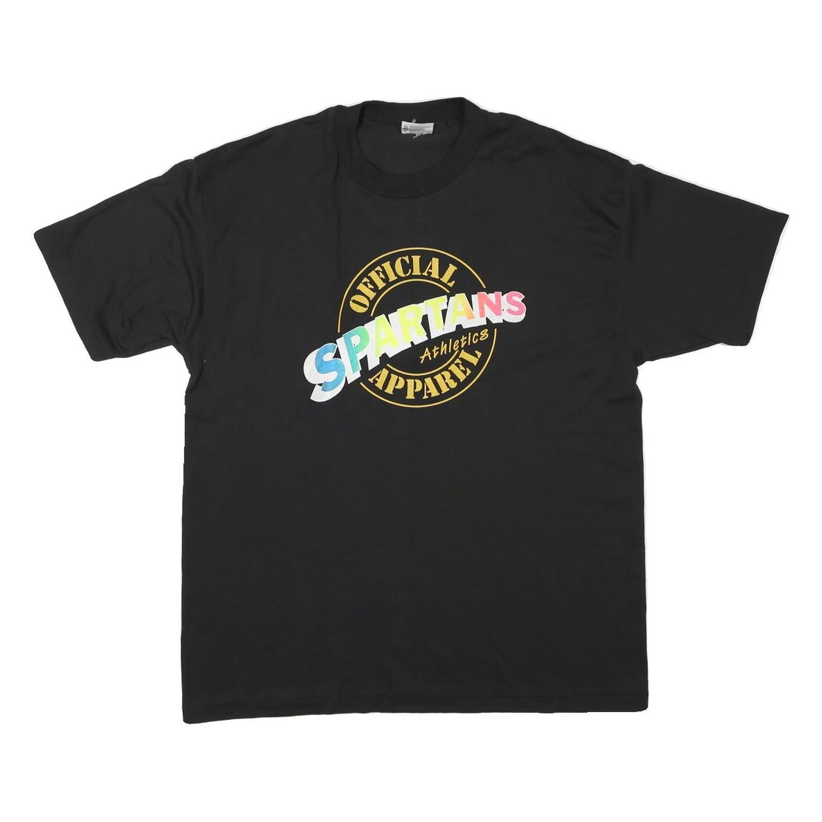 HANES Mens Black Spartans Graphic T-Shirt XL Short Sleeve Crew Neck Official Refurbished - N/A refurbished available on Cerqular