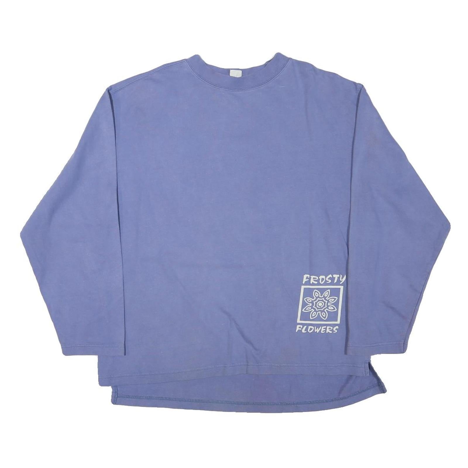 Buy Mens Blue Sweatshirt Frosty Flowers Crew Neck L Cotton Blend Casual Pullover Refurbished - $27.29 Mens Blue Sweatshirt Frosty Flowers Crew Neck L Cotton Blend Casual Pullover Refurbished - N/A refurbished available on Cerqular