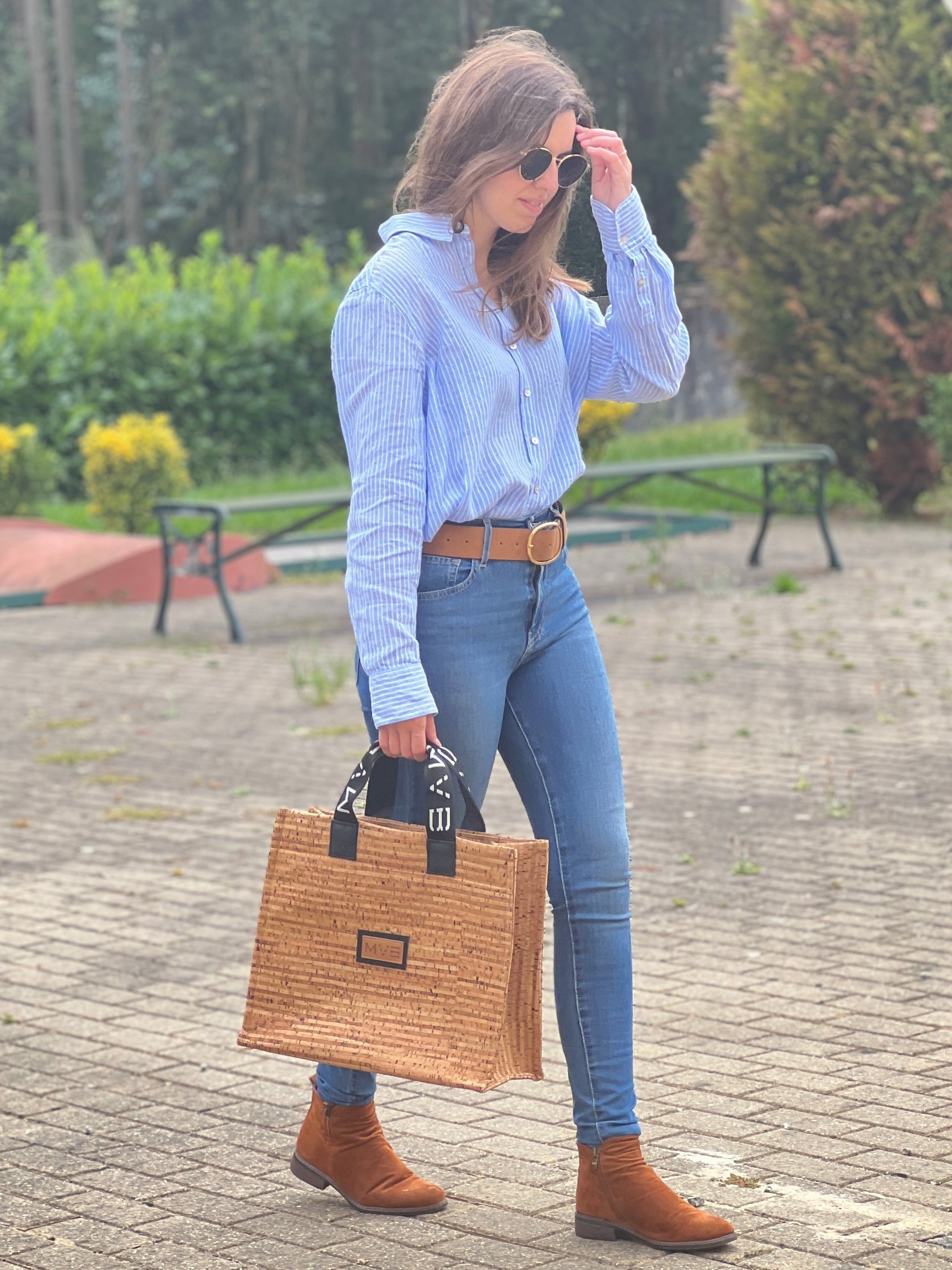 Tote Bag XL Natural Cork Refurbished - My Vegan Bags refurbished available on Cerqular