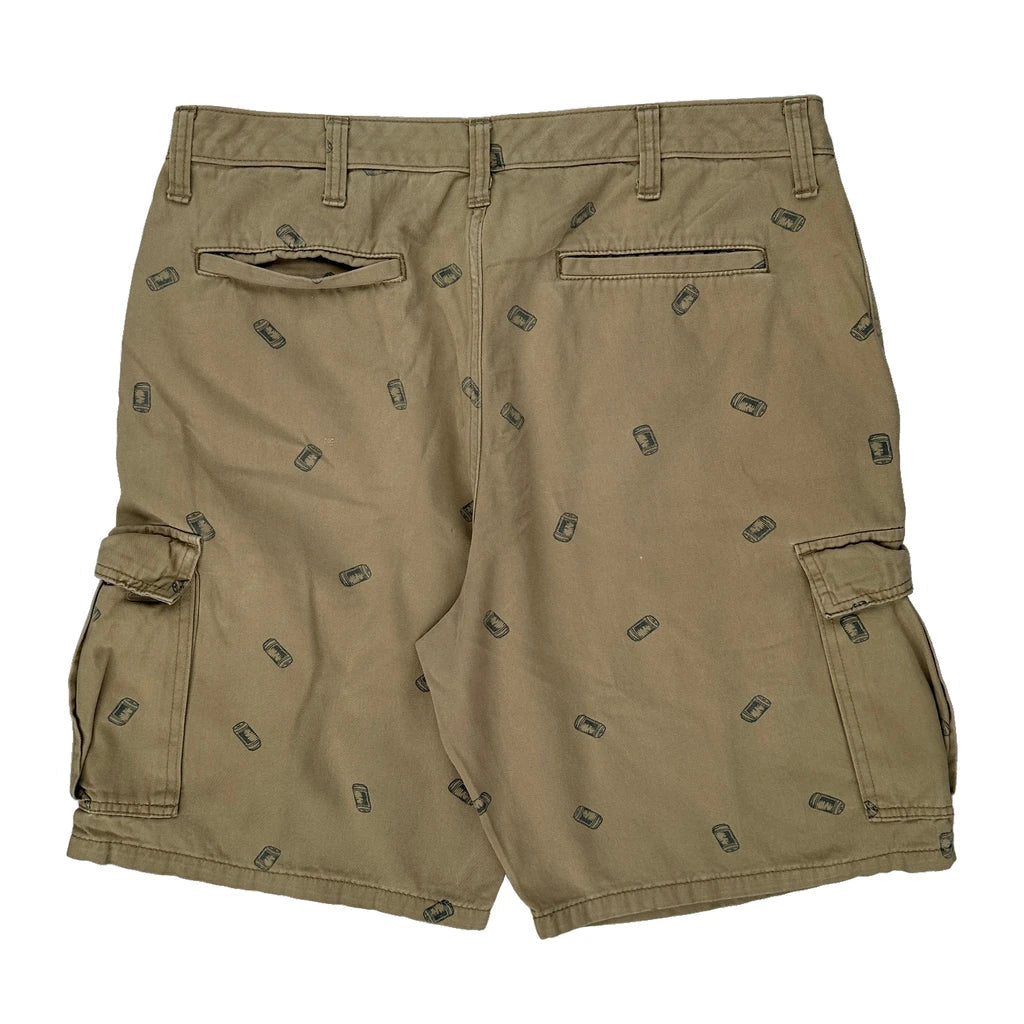 American Eagle Cargo Shorts - 34W 9L Khaki Cotton Refurbished - Thrifted (note: this is a term often used to describe second- refurbished available on Cerqular
