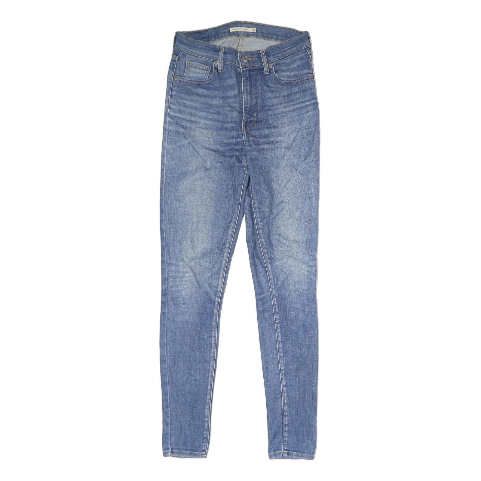 LEVI'S Womens Blue Slim Skinny Denim Medium W26 L30 Cotton Blend Zip Jeans Refurbished - N/A refurbished available on Cerqular