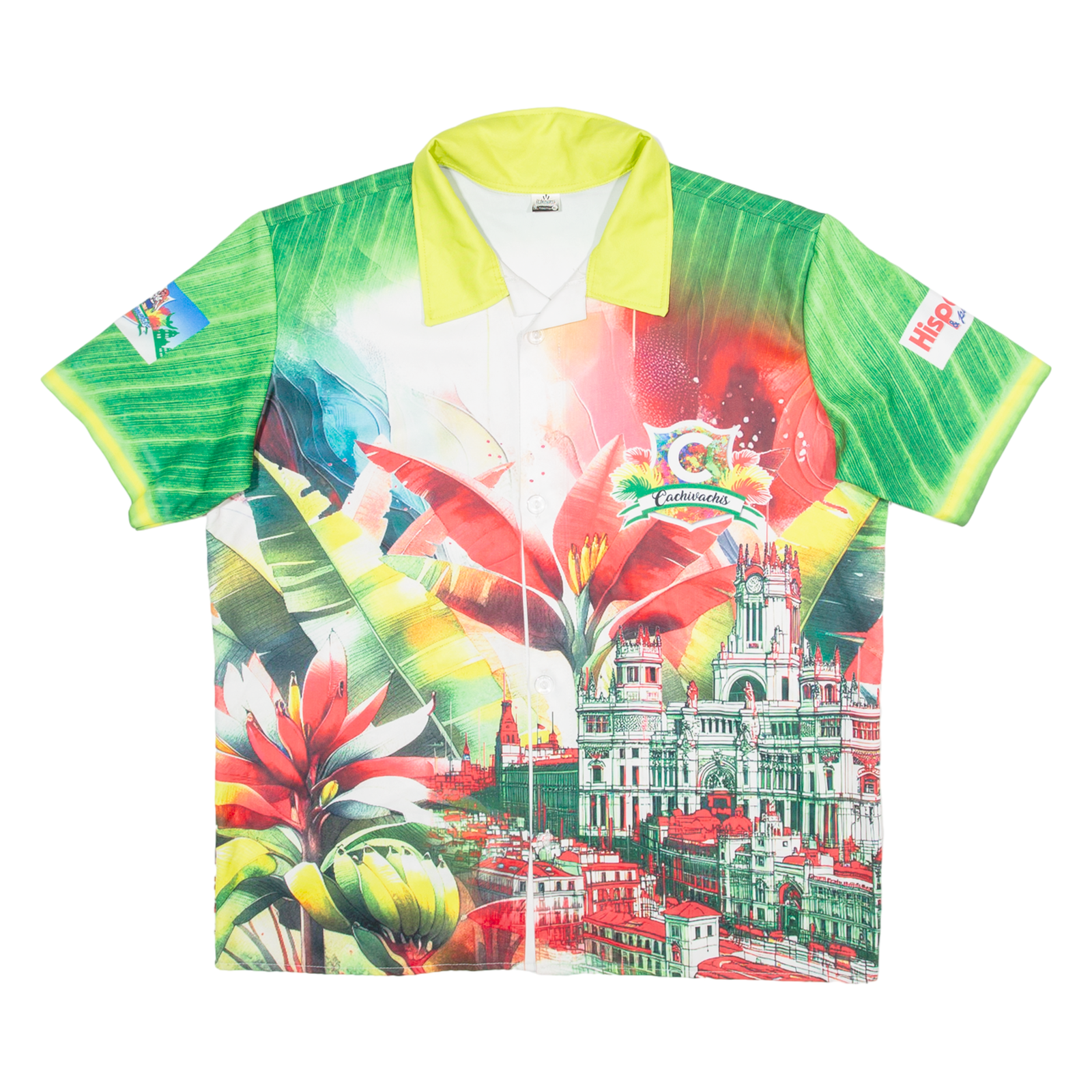 IDEAS Mens Shirt Green Crazy Pattern XL Refurbished - N/A refurbished available on Cerqular