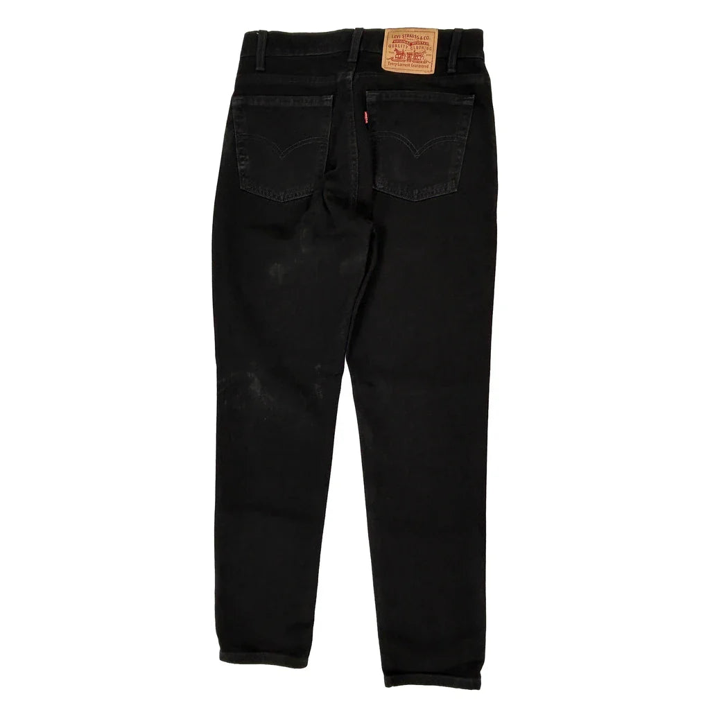 Levis Jeans - 30W 27L Black Cotton Refurbished - Thrifted (note: this is a term often used to describe second- refurbished available on Cerqular