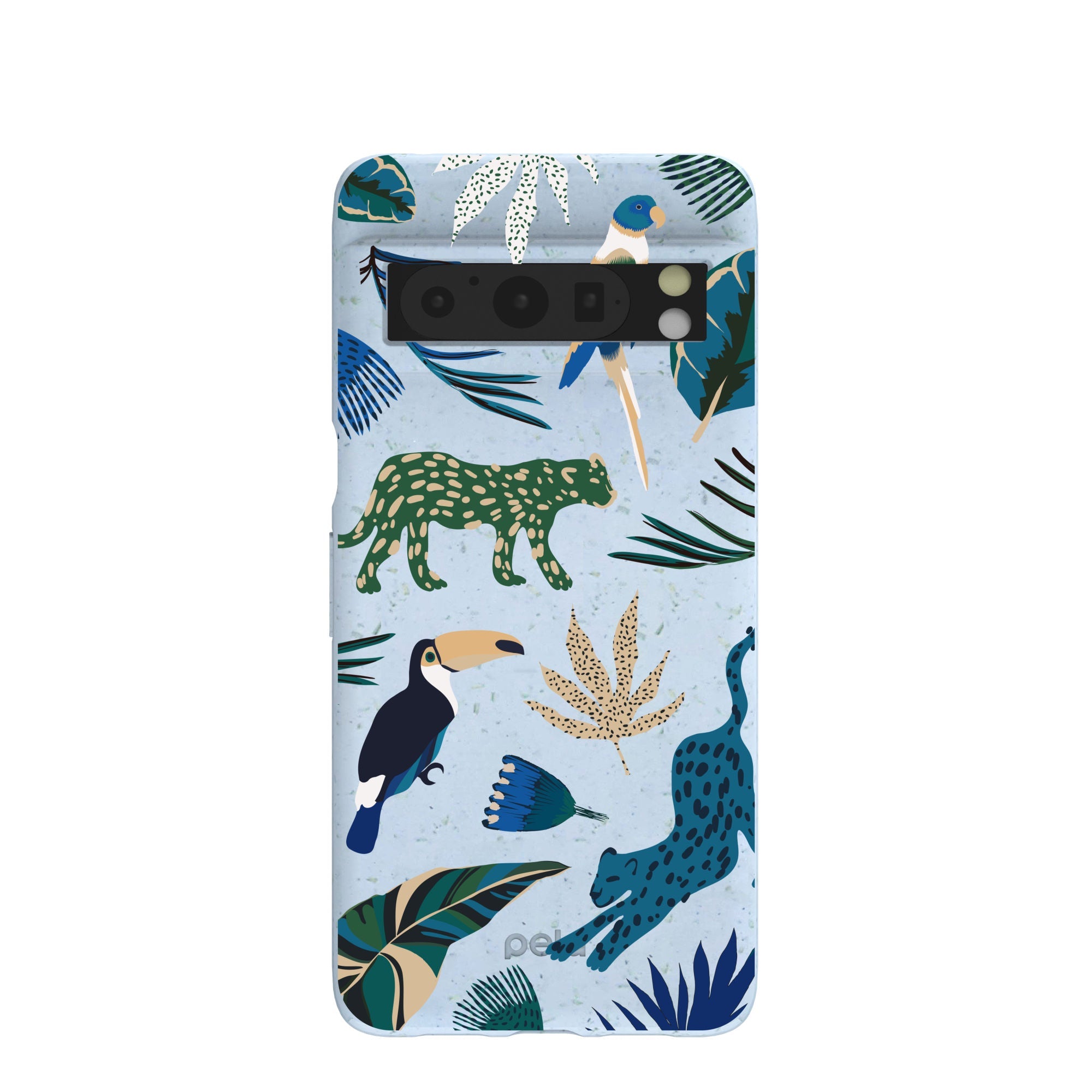 Buy Powder Blue Tropical Rainforest Google Pixel 8 Pro Case Refurbished - $65.00 Powder Blue Tropical Rainforest Google Pixel 8 Pro Case Refurbished - Pela Case refurbished available on Cerqular