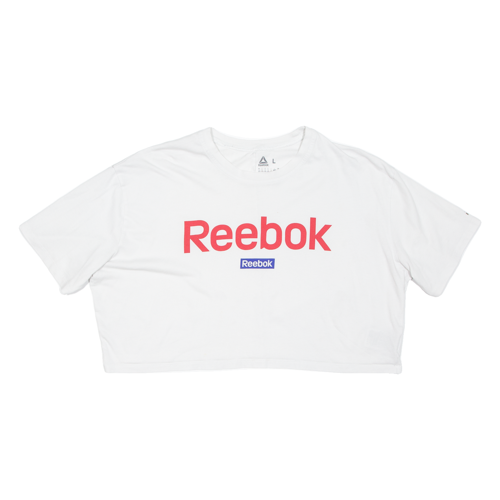 REEBOK Cropped Womens T-Shirt White L Refurbished - N/A refurbished available on Cerqular