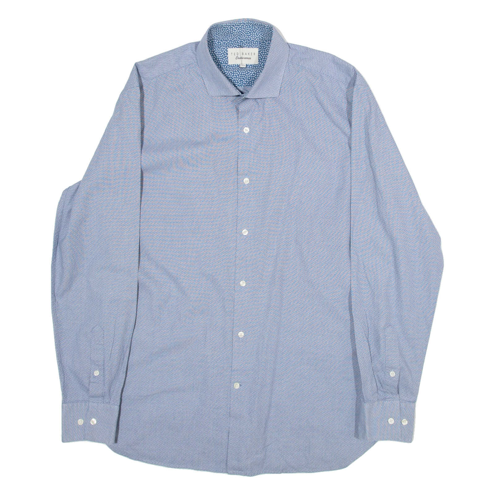 TED BAKER Mens Plain Shirt Blue Long Sleeve M Refurbished - N/A refurbished available on Cerqular