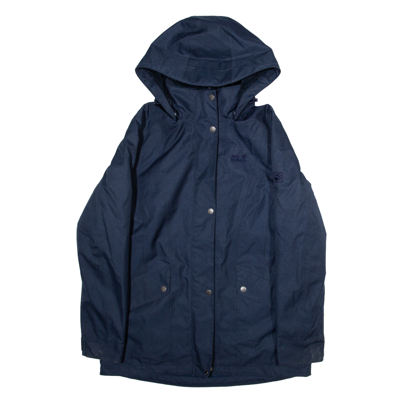 JACK WOLFSKIN Womens Rain Coat Blue Hooded M Refurbished - N/A refurbished available on Cerqular