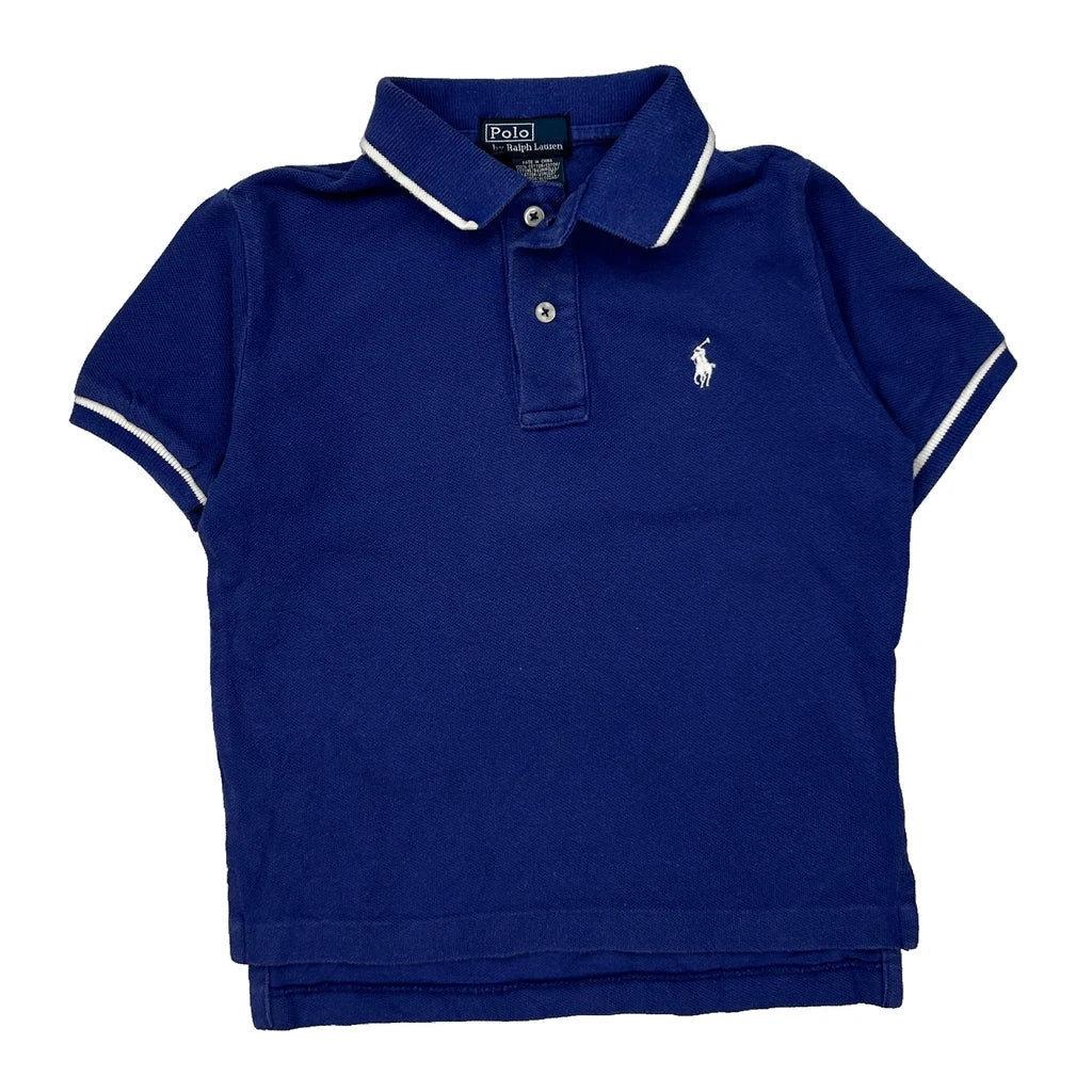 Age 3 Polo By Ralph Lauren Polo Shirt - 3XS Blue Cotton Refurbished - Thrifted (note: this is a term often used to describe second- refurbished available on Cerqular