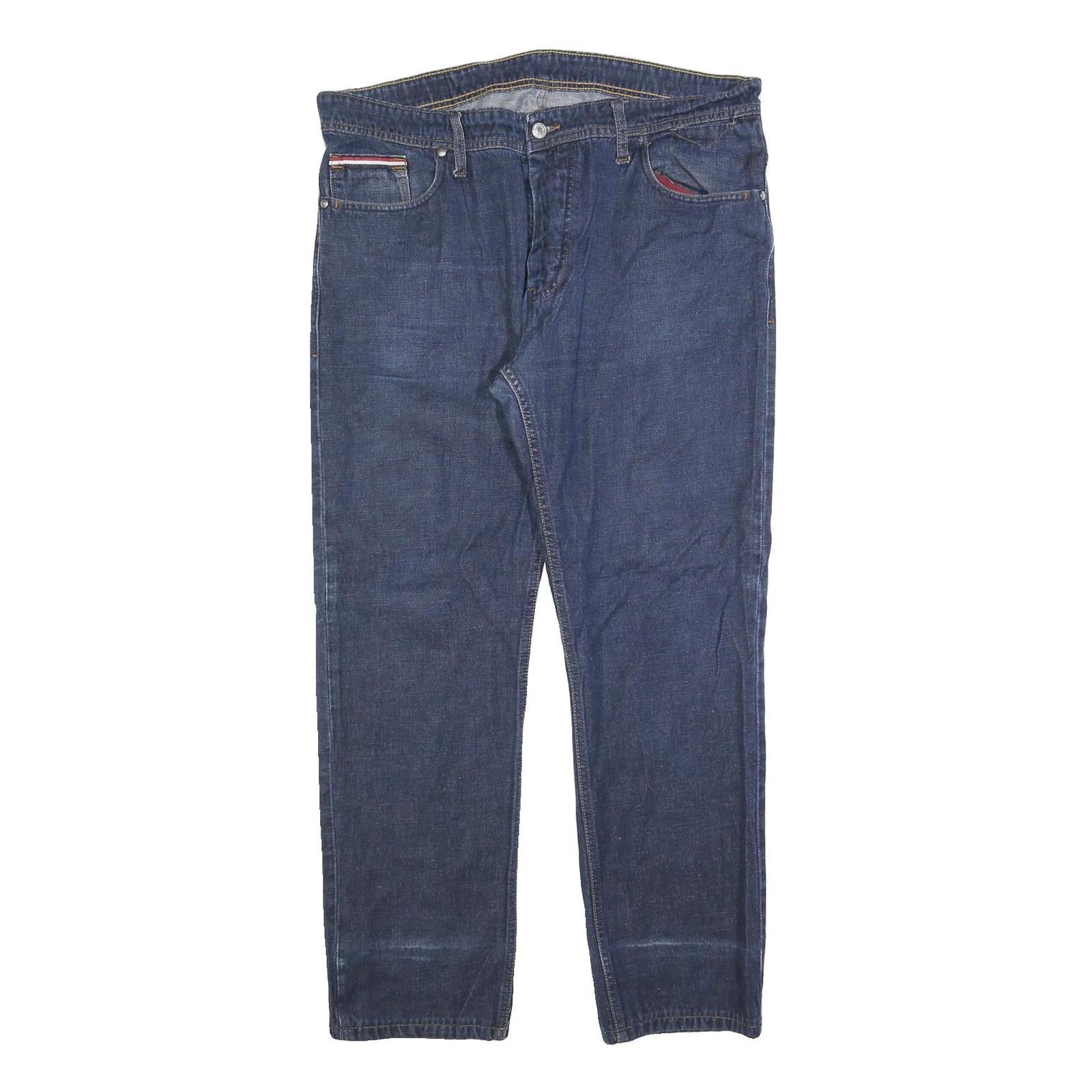 TOMMY HILFIGER Mens Jeans Blue Regular Straight Denim Medium W40 L30 Classic Refurbished - N/A refurbished available on Cerqular