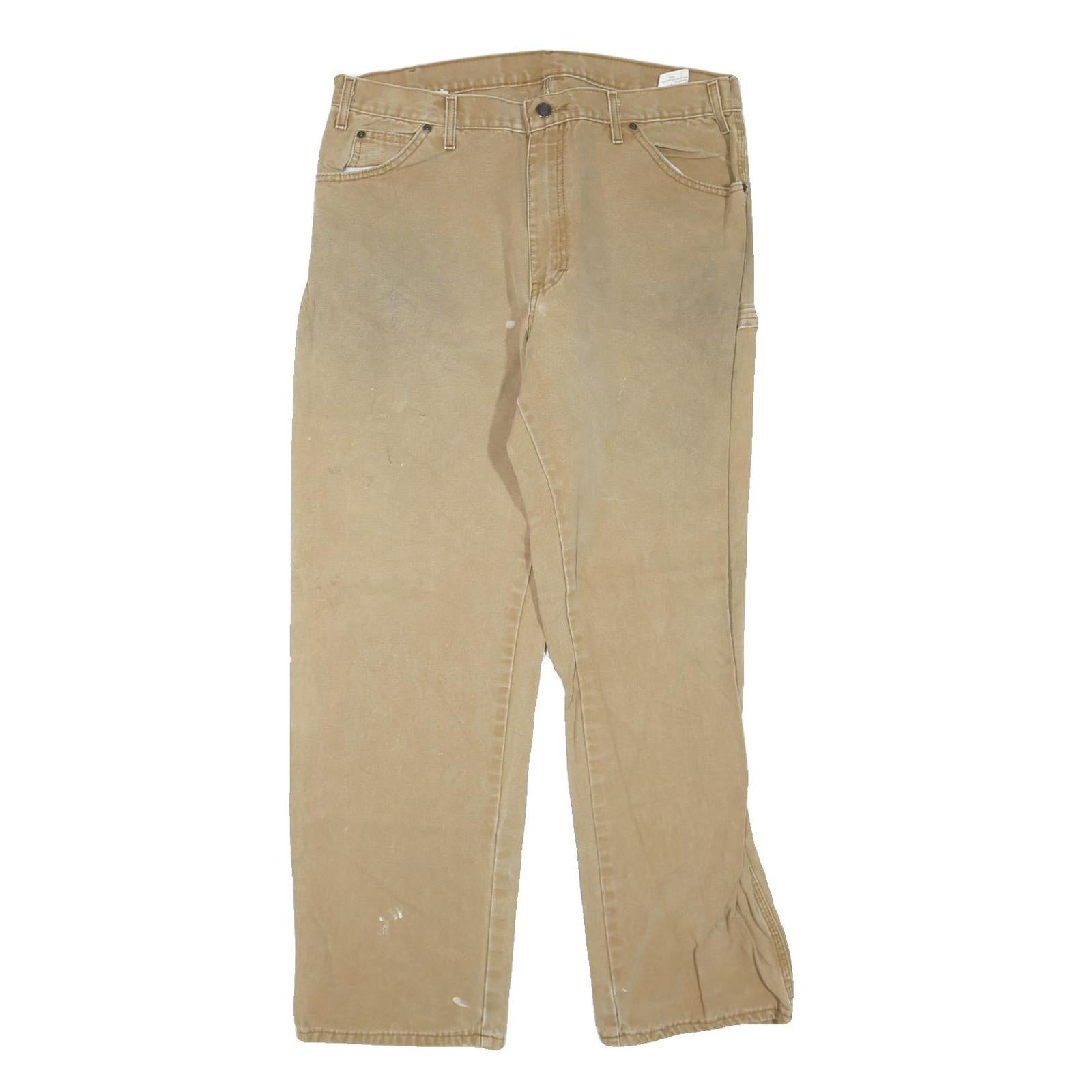 DICKIES Mens Jeans Beige Regular Straight Denim Medium W36 L32 Workwear Utility Refurbished - N/A refurbished available on Cerqular