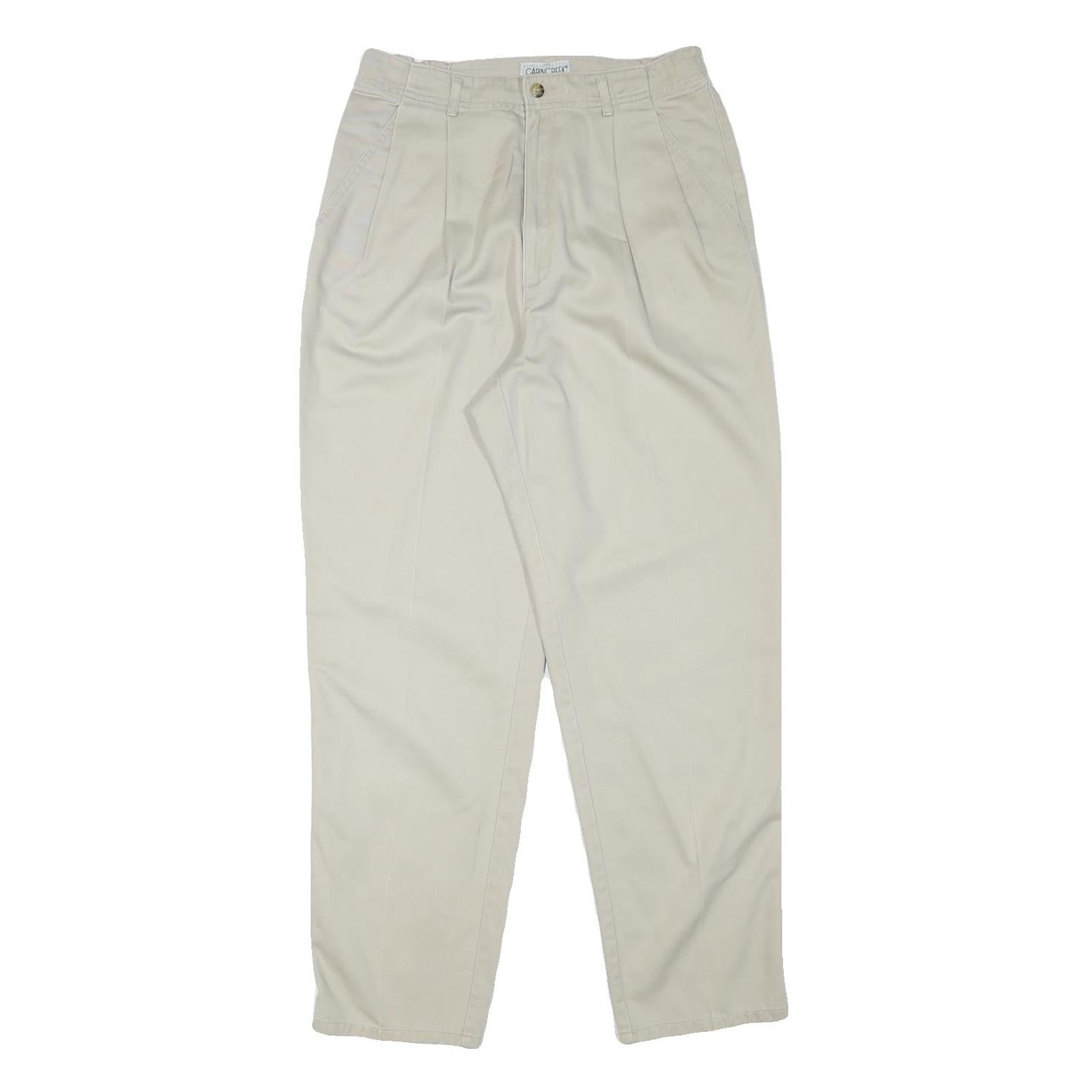 CABIN CREEK Mens Cotton Blend Beige Relaxed Straight Trousers W28 L29 Casual Refurbished - N/A refurbished available on Cerqular