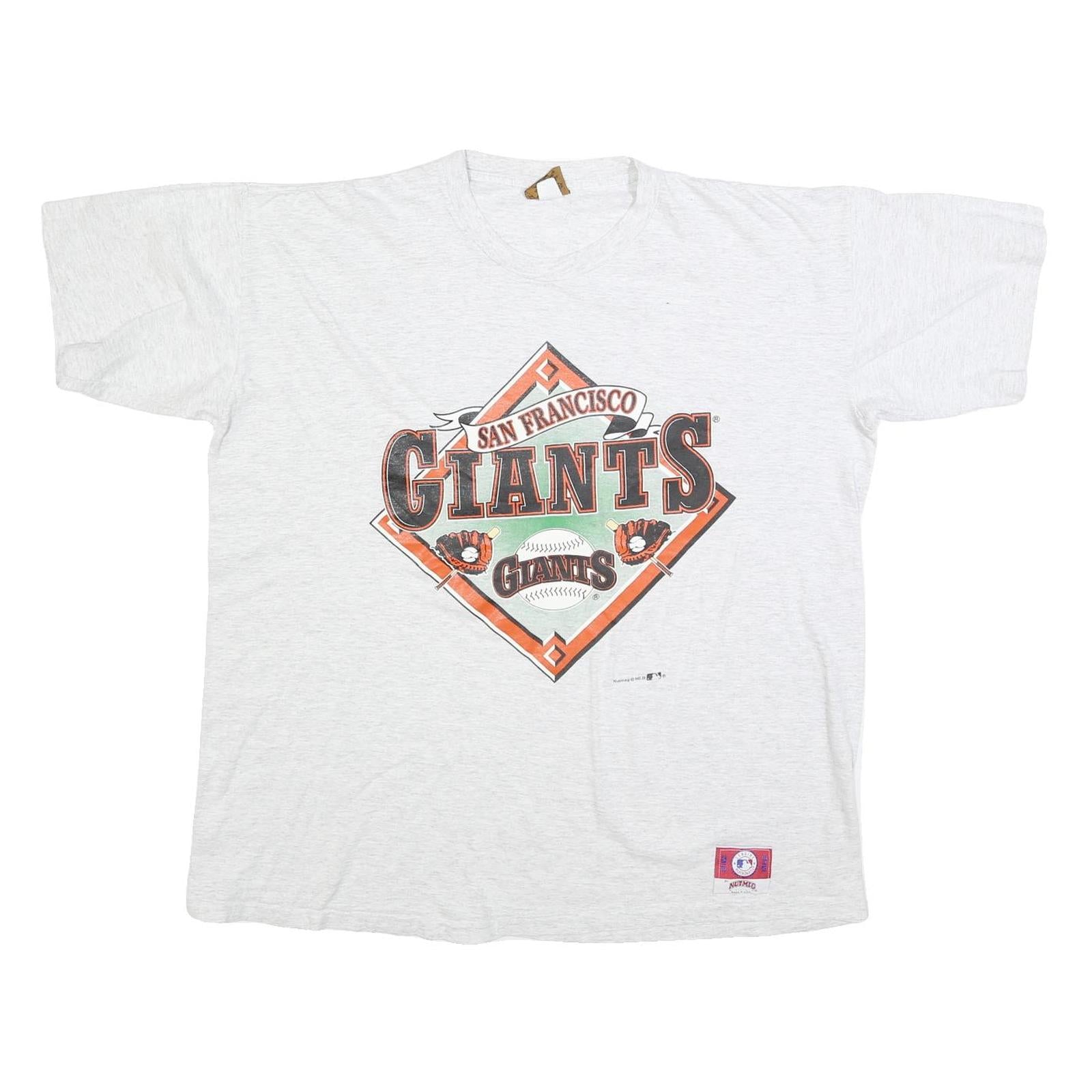 NUTMEG Mens White San Francisco Giants Graphic T-Shirt XL Short Sleeve Crew Neck Refurbished - N/A refurbished available on Cerqular
