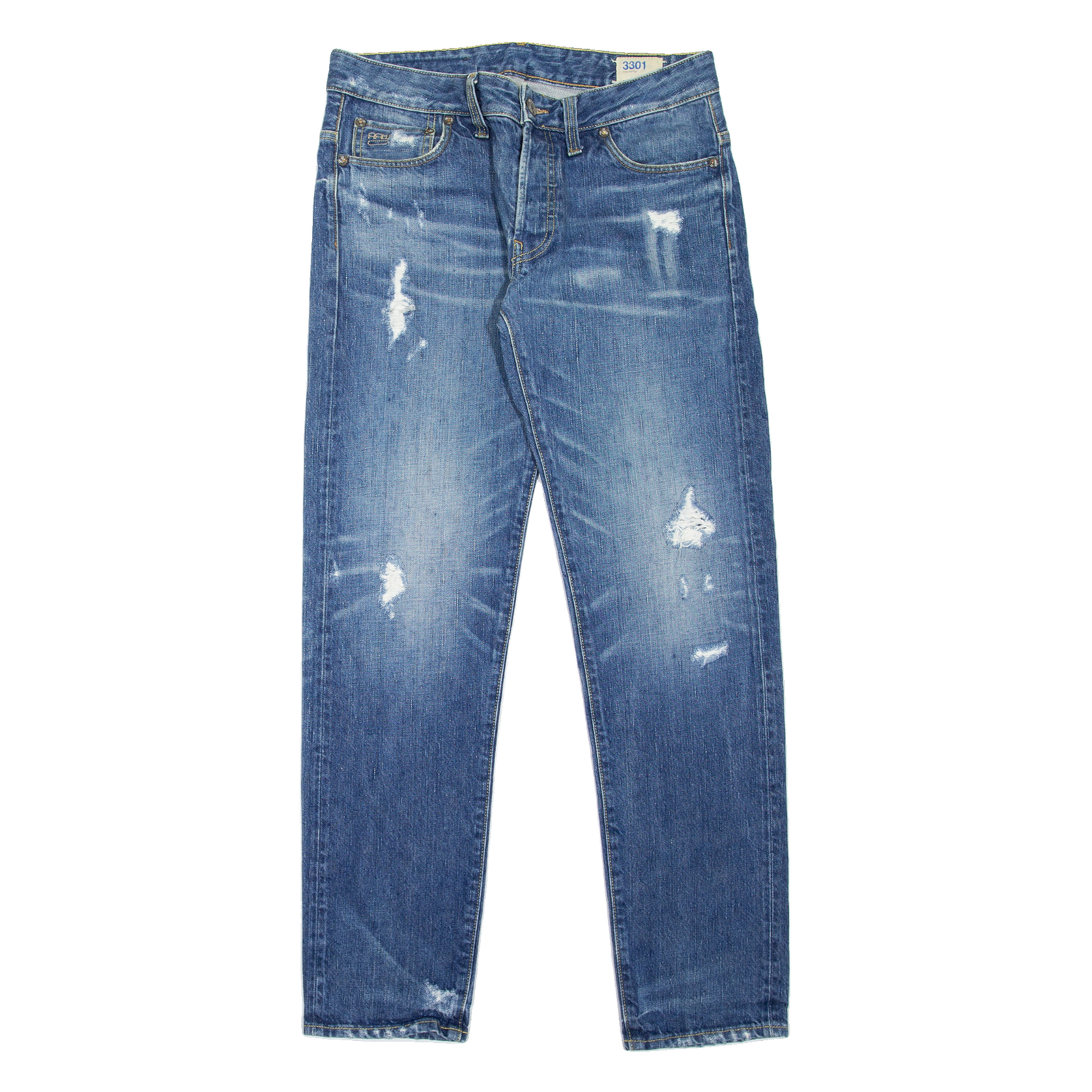 G-STAR Distressed Mens Jeans Blue Regular Tapered Stone Wash W32 L31 Refurbished - N/A refurbished available on Cerqular