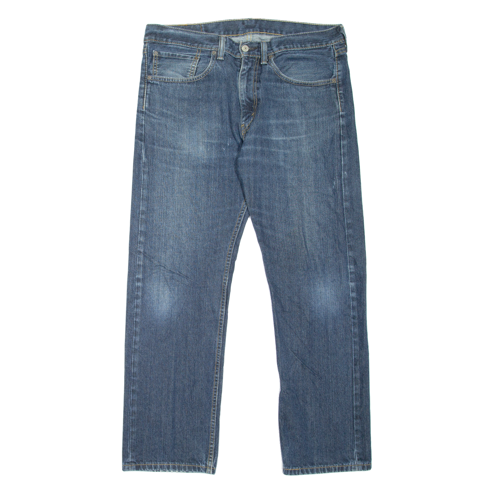 LEVI'S 505 Jeans Mens Blue Regular Straight Stone Wash W34 L30 Refurbished - N/A refurbished available on Cerqular
