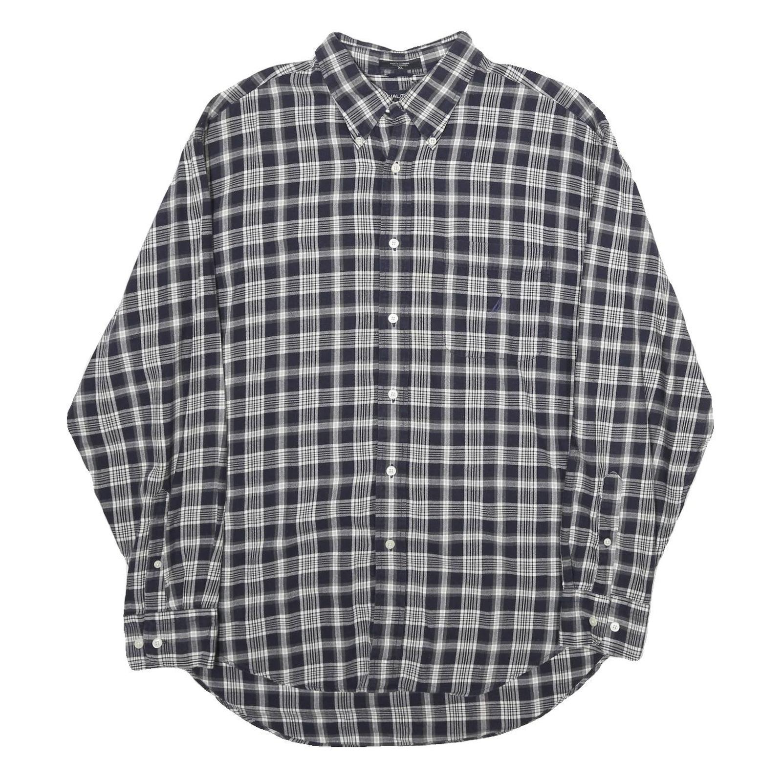 Buy NAUTICA Mens Blue & White Check Shirt XL Cotton Long Sleeve Button-Down Casual Refurbished - $22.09 NAUTICA Mens Blue & White Check Shirt XL Cotton Long Sleeve Button-Down Casual Refurbished - N/A refurbished available on Cerqular