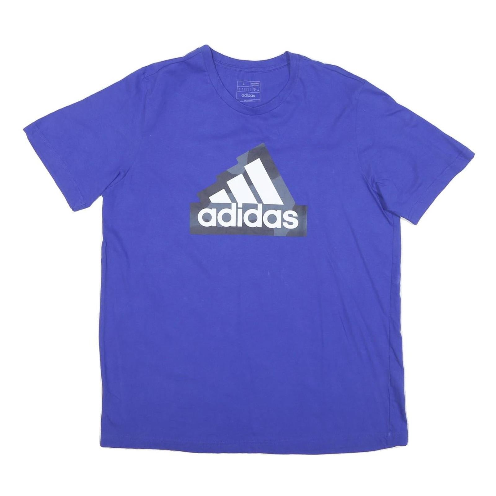 Buy ADIDAS Mens Blue Graphic T-Shirt L Short Sleeve Crew Neck Cotton Blend Refurbished - $16.89 ADIDAS Mens Blue Graphic T-Shirt L Short Sleeve Crew Neck Cotton Blend Refurbished - N/A refurbished available on Cerqular