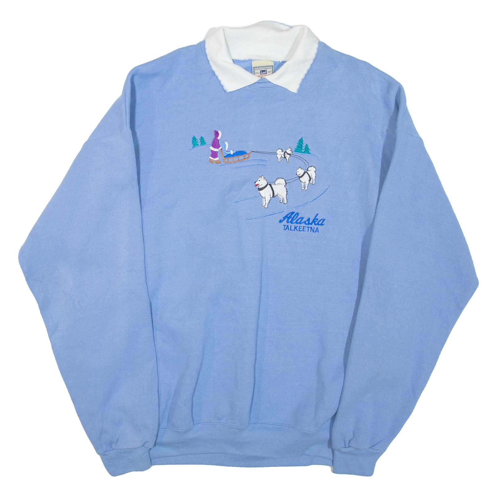 LEE Alaska Mens Sweatshirt Blue Collared USA L Refurbished - N/A refurbished available on Cerqular