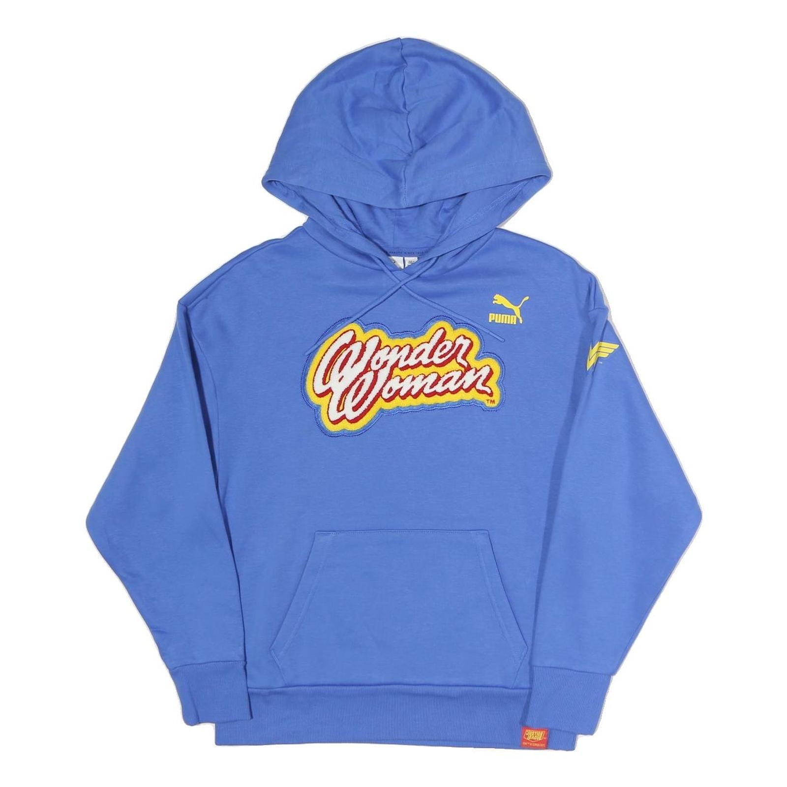 PUMA Womens Blue Wonder Woman Hoodie XS Cotton Pullover Sweatshirt Refurbished - N/A refurbished available on Cerqular