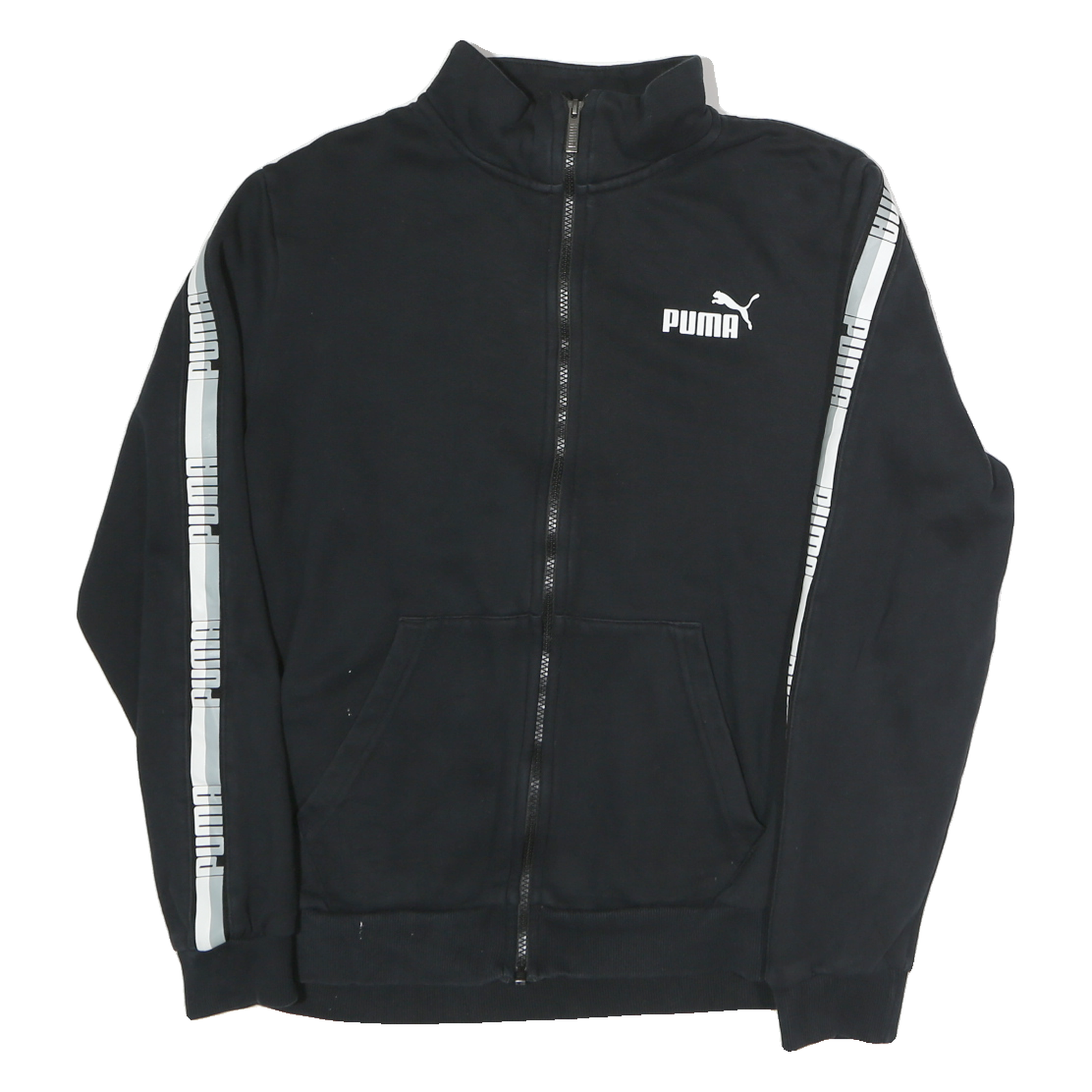 Buy PUMA Mens Black Classic Cotton Zip Jacket M Logo Tape Striped Sleeves Sportswear Refurbished - $35.09 PUMA Mens Black Classic Cotton Zip Jacket M Logo Tape Striped Sleeves Sportswear Refurbished - N/A refurbished available on Cerqular