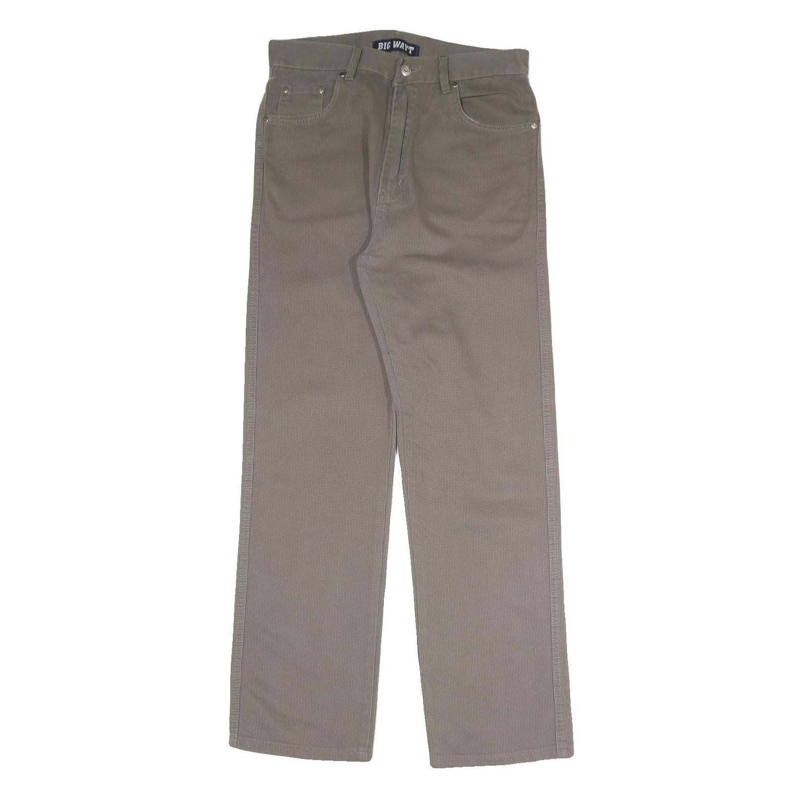 BIG WAYT Mens Cotton Blend Beige Regular Fit Straight Leg Trousers W31 L30 Refurbished - N/A refurbished available on Cerqular
